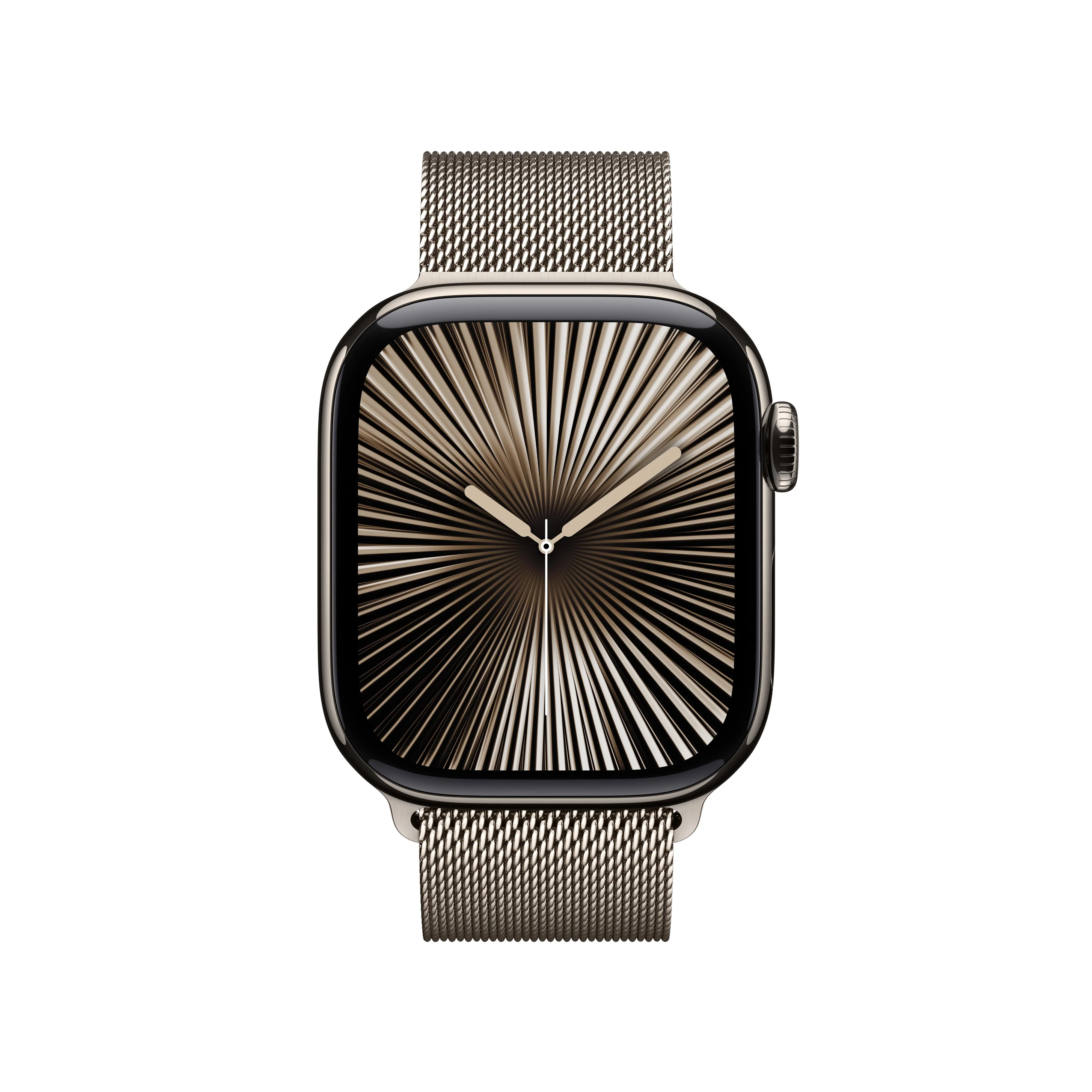 Apple Watch Series 10 GPS + Cellular 42mm Natural Titanium Case with Natural Milanese Loop - Image 2