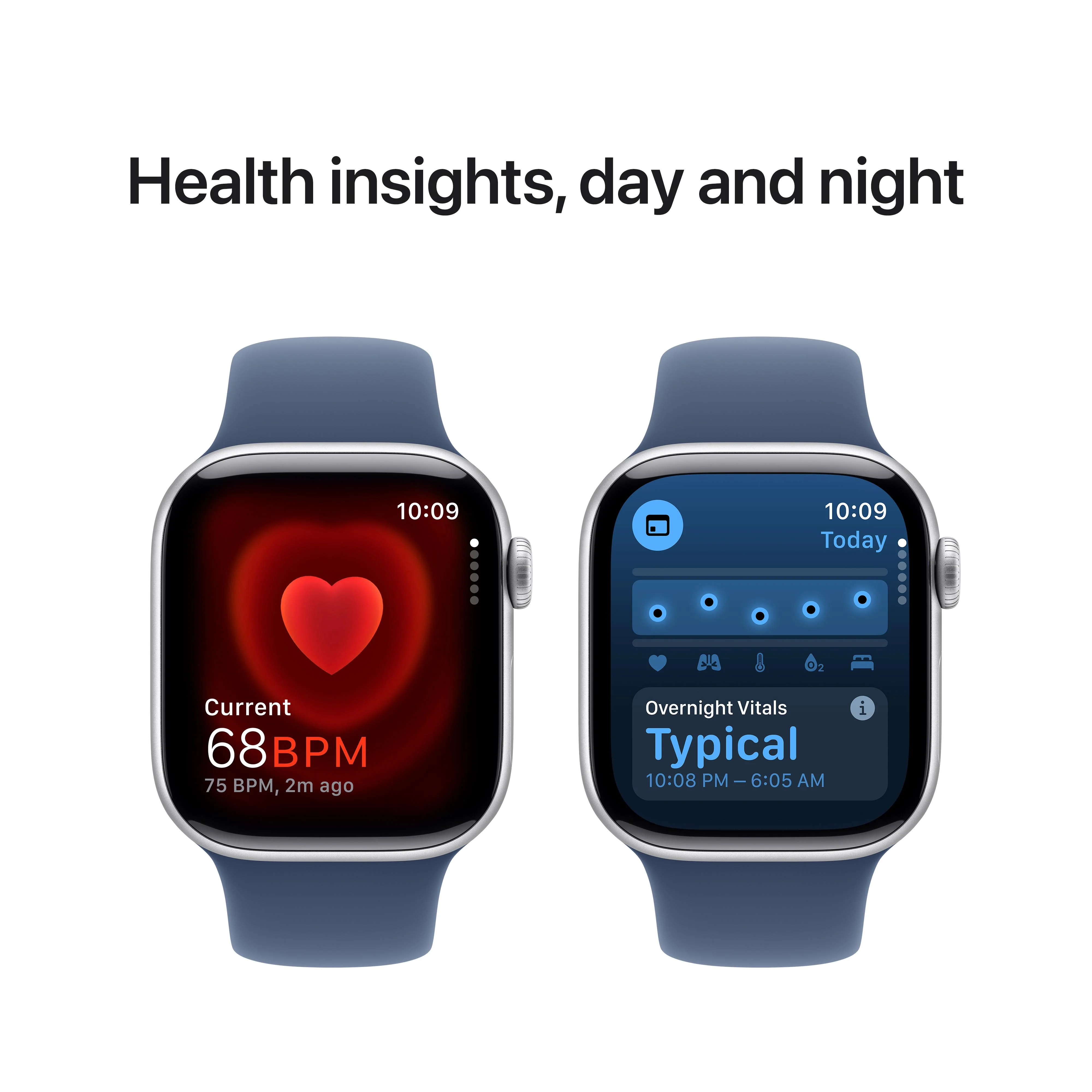 Apple Watch Series 10 GPS 42mm Silver Aluminium Case with Denim Sport Band - M/L - Image 5
