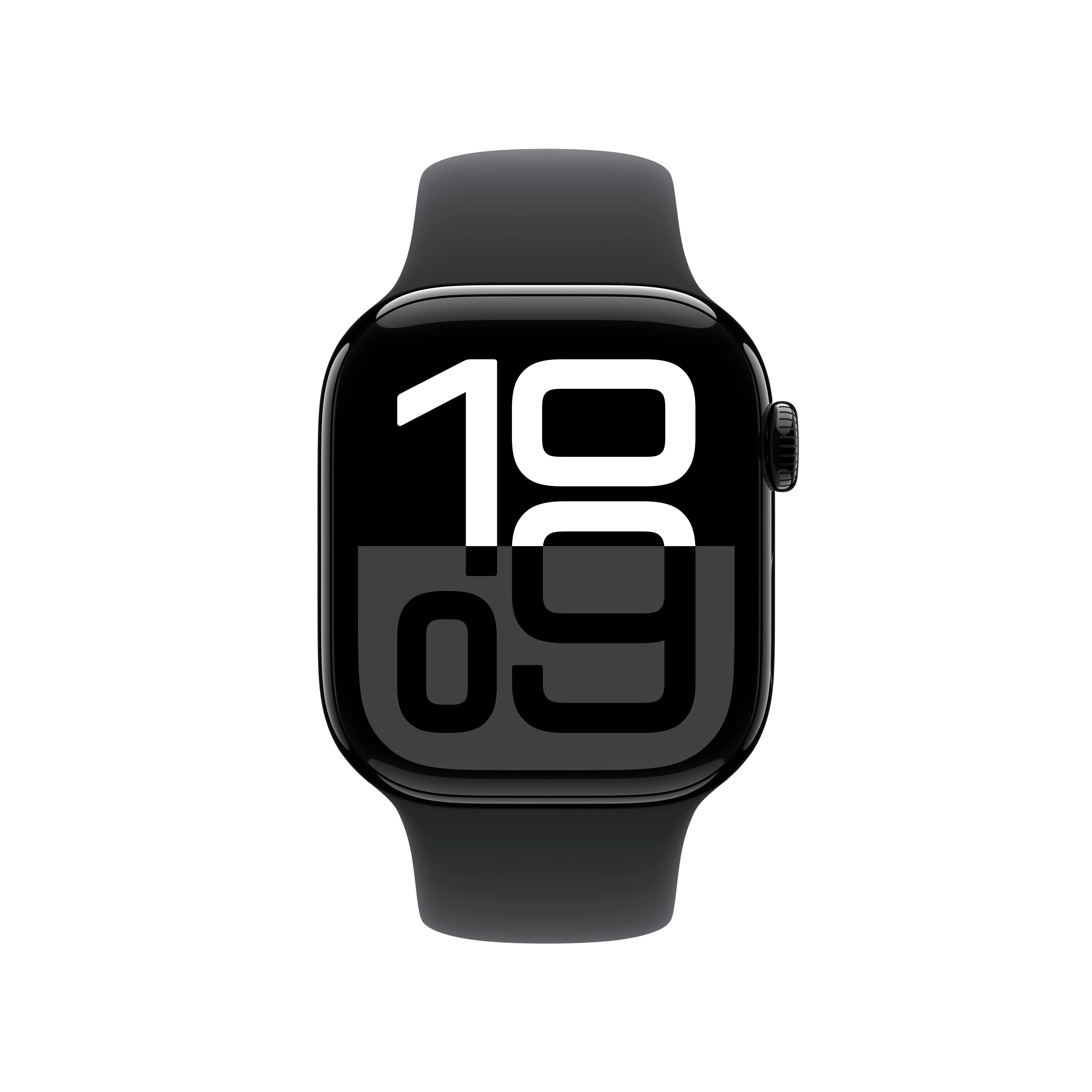 Apple Watch Series 10 GPS 42mm Jet Black Aluminium Case with Black Sport Band - S/M - Image 2