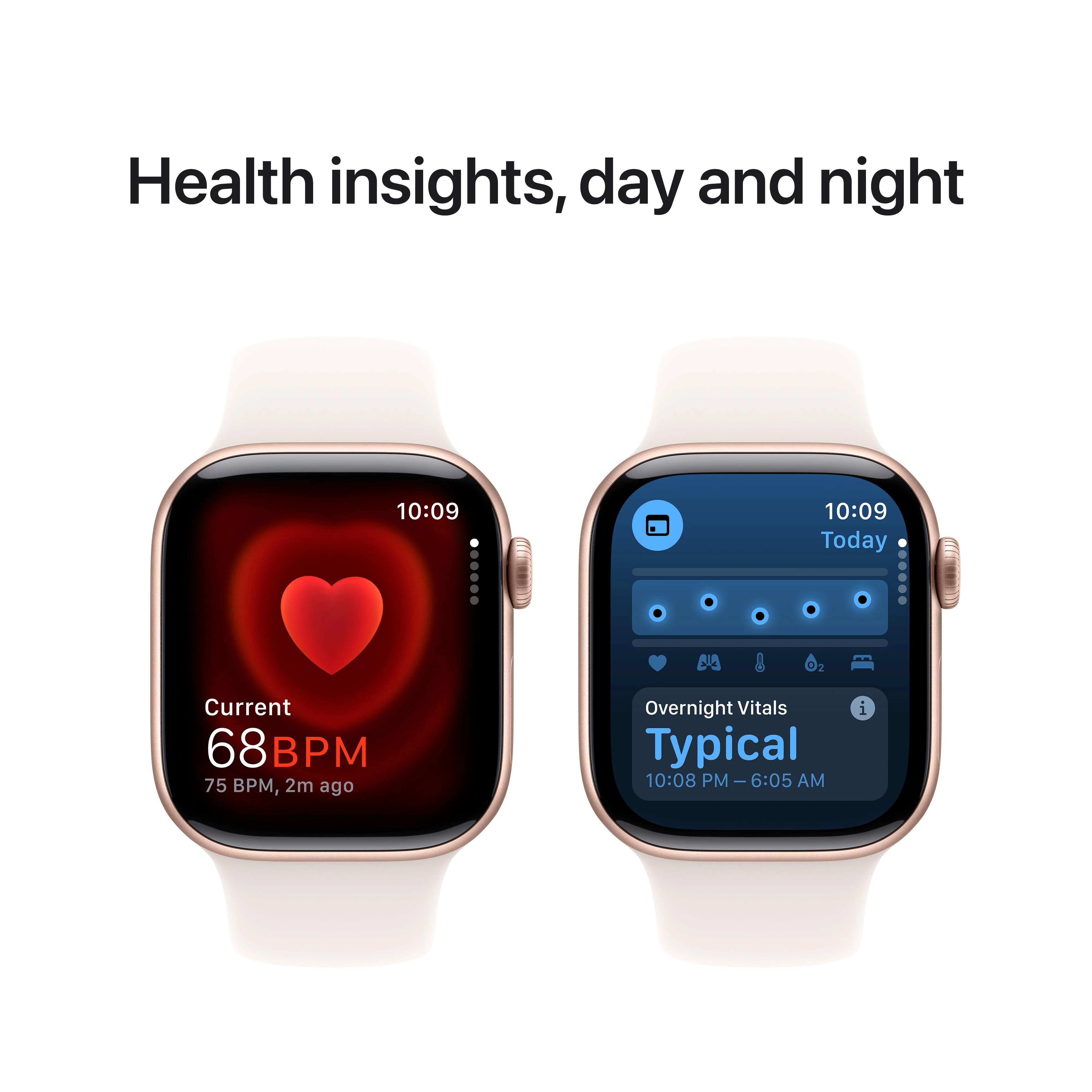 Apple Watch Series 10 GPS 42mm Rose Gold Aluminium Case with Light Blush Sport Band - S/M - Image 5