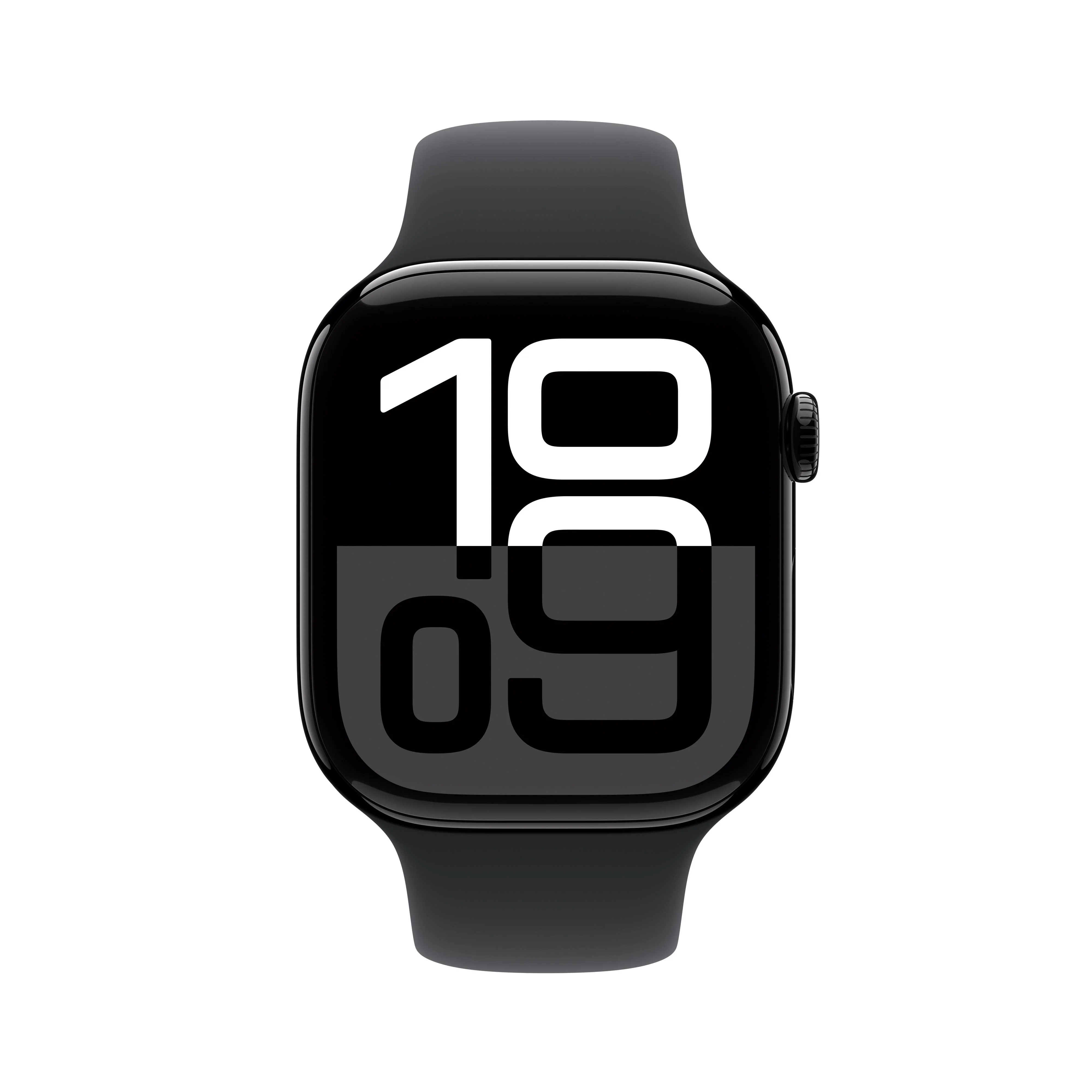 Apple Watch Series 10 GPS 46mm Jet Black Aluminium Case with Black Sport Band - M/L - Image 2