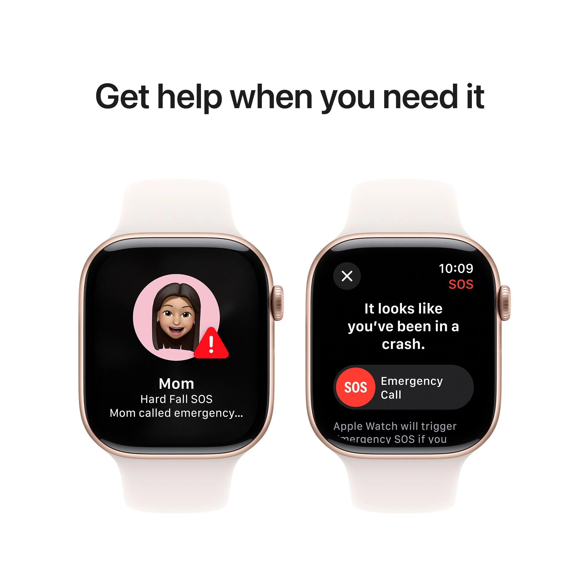 Apple Watch Series 10 GPS 46mm Rose Gold Aluminium Case with Light Blush Sport Band - S/M - Image 6