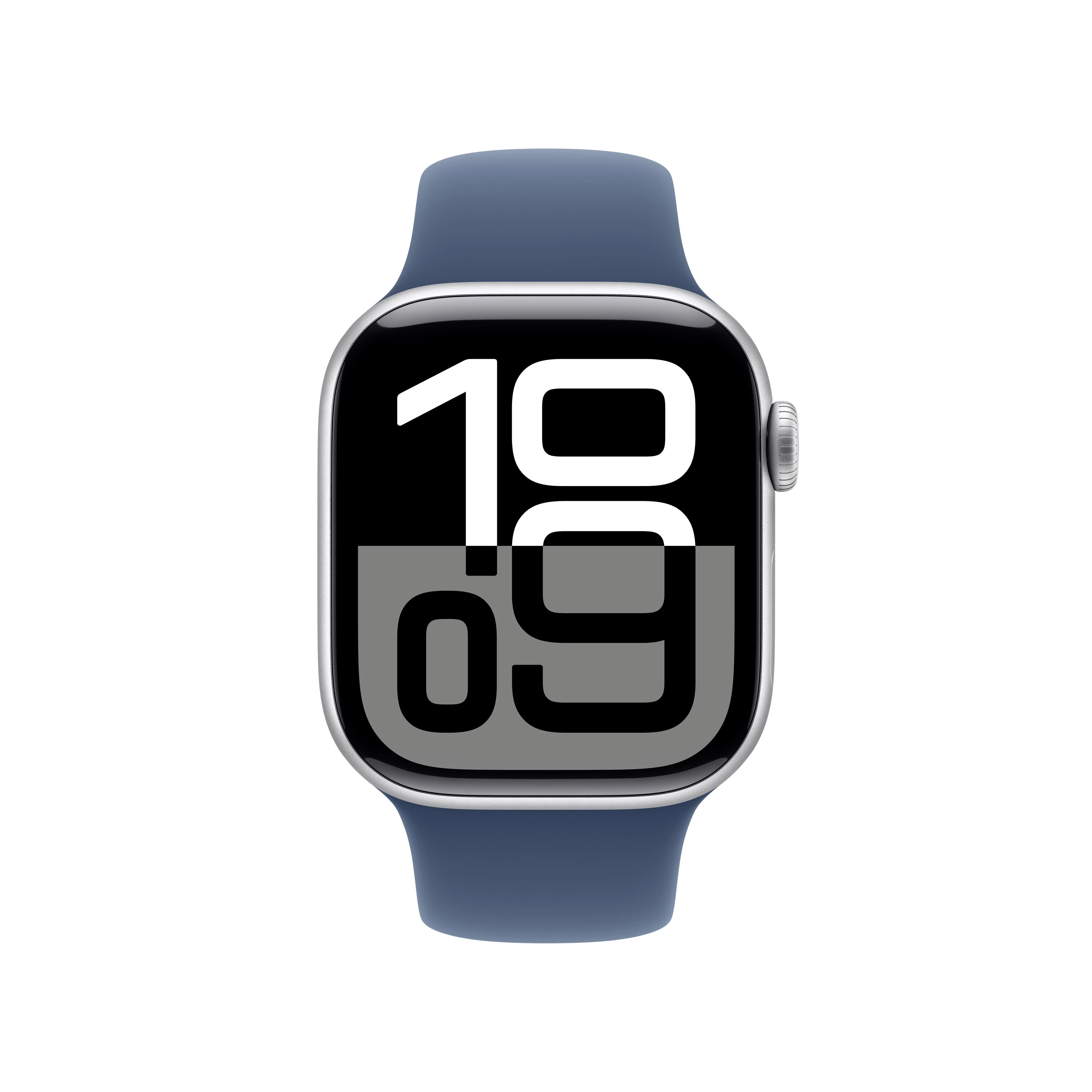 Apple Watch Series 10 GPS + Cellular 42mm Silver Aluminium Case with Denim Sport Band - M/L - Image 2