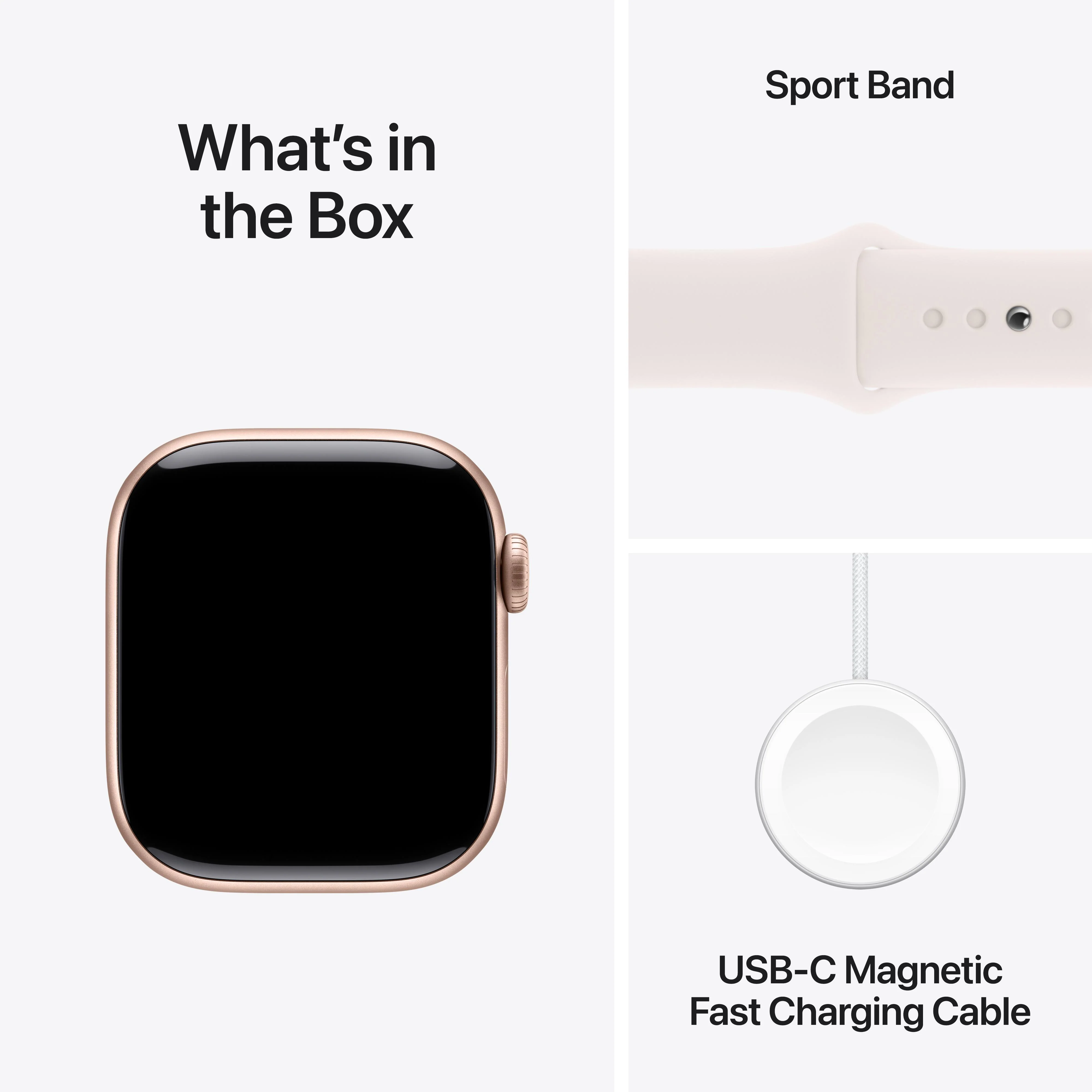 Apple Watch Series 10 GPS + Cellular 42mm Rose Gold Aluminium Case with Light Blush Sport Band - S/M - Image 9