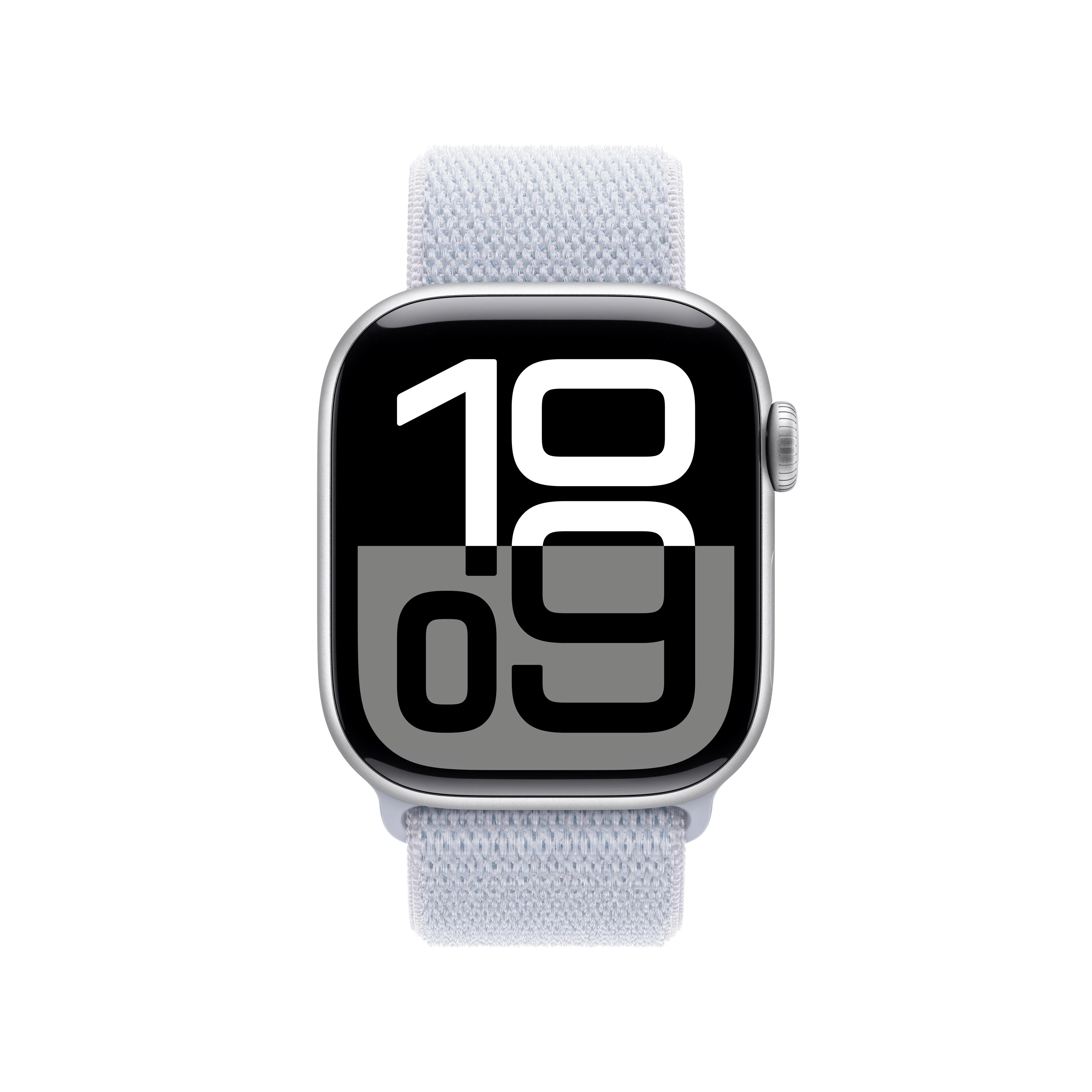 Apple Watch Series 10 GPS + Cellular 42mm Silver Aluminium Case with Blue Cloud Sport Loop - Image 2