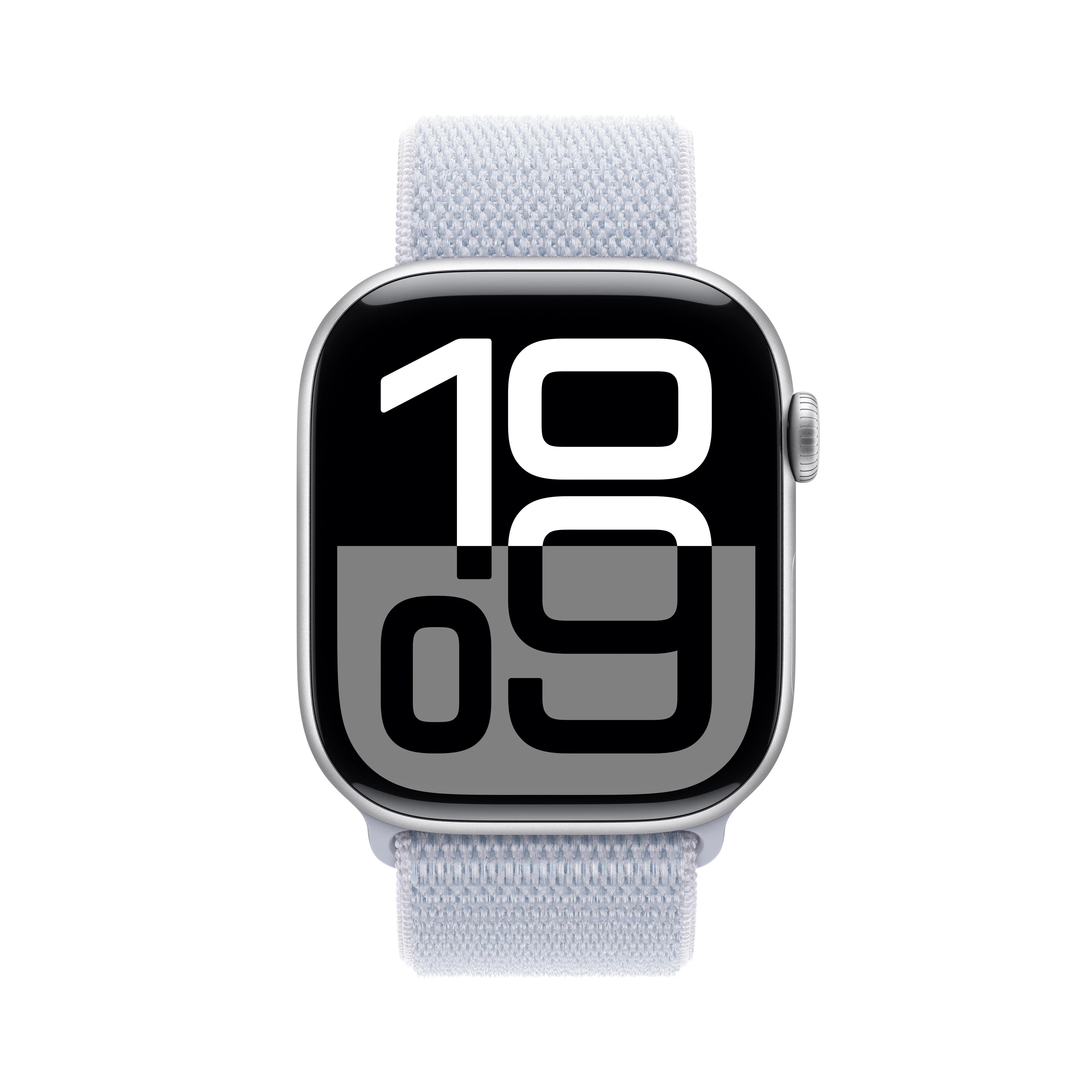 Apple Watch Series 10 GPS + Cellular 46mm Silver Aluminium Case with Blue Cloud Sport Loop - Image 2