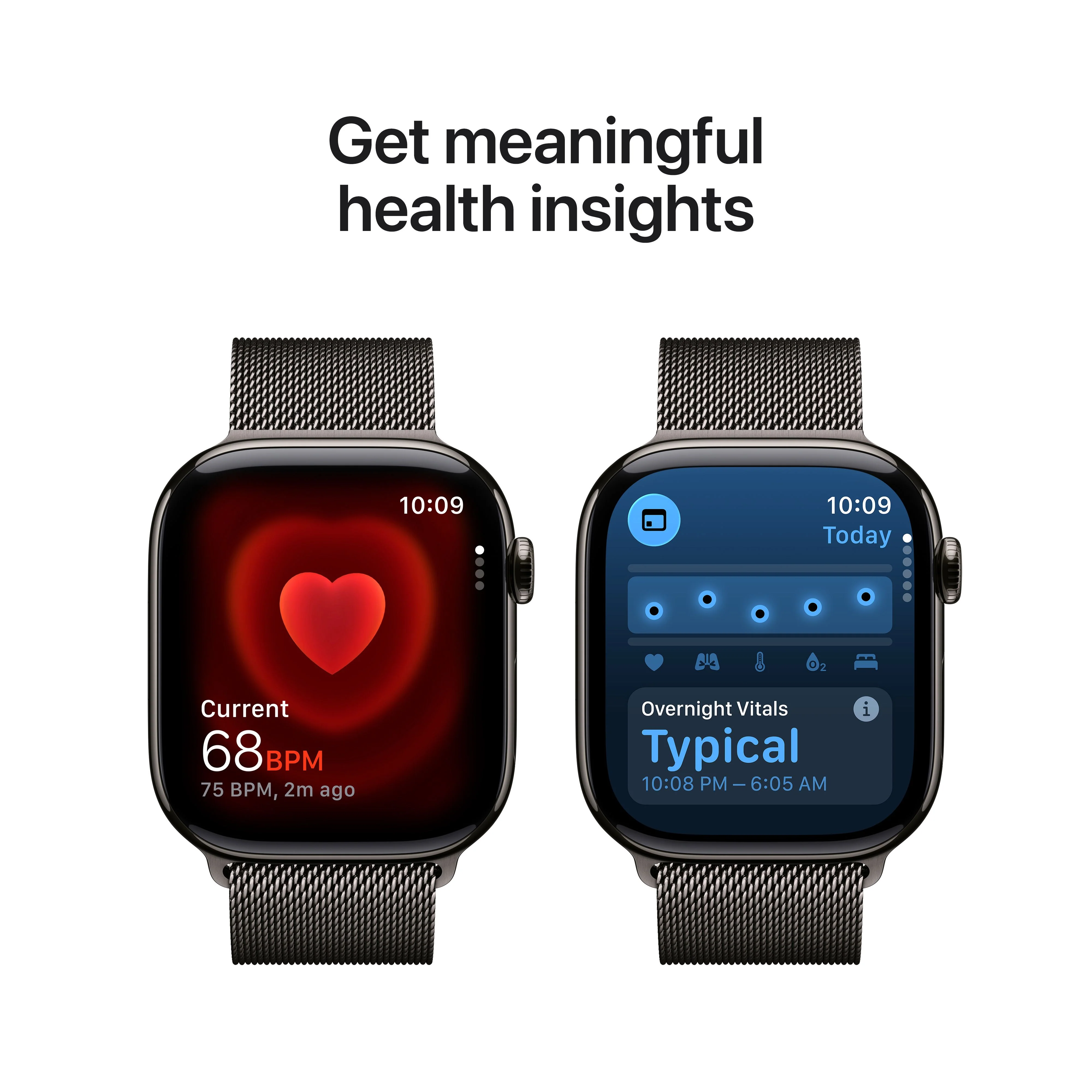 Apple Watch Series 11 GPS + Cellular 46mm Slate Titanium Case with Slate Milanese Loop - M/L - Image 5