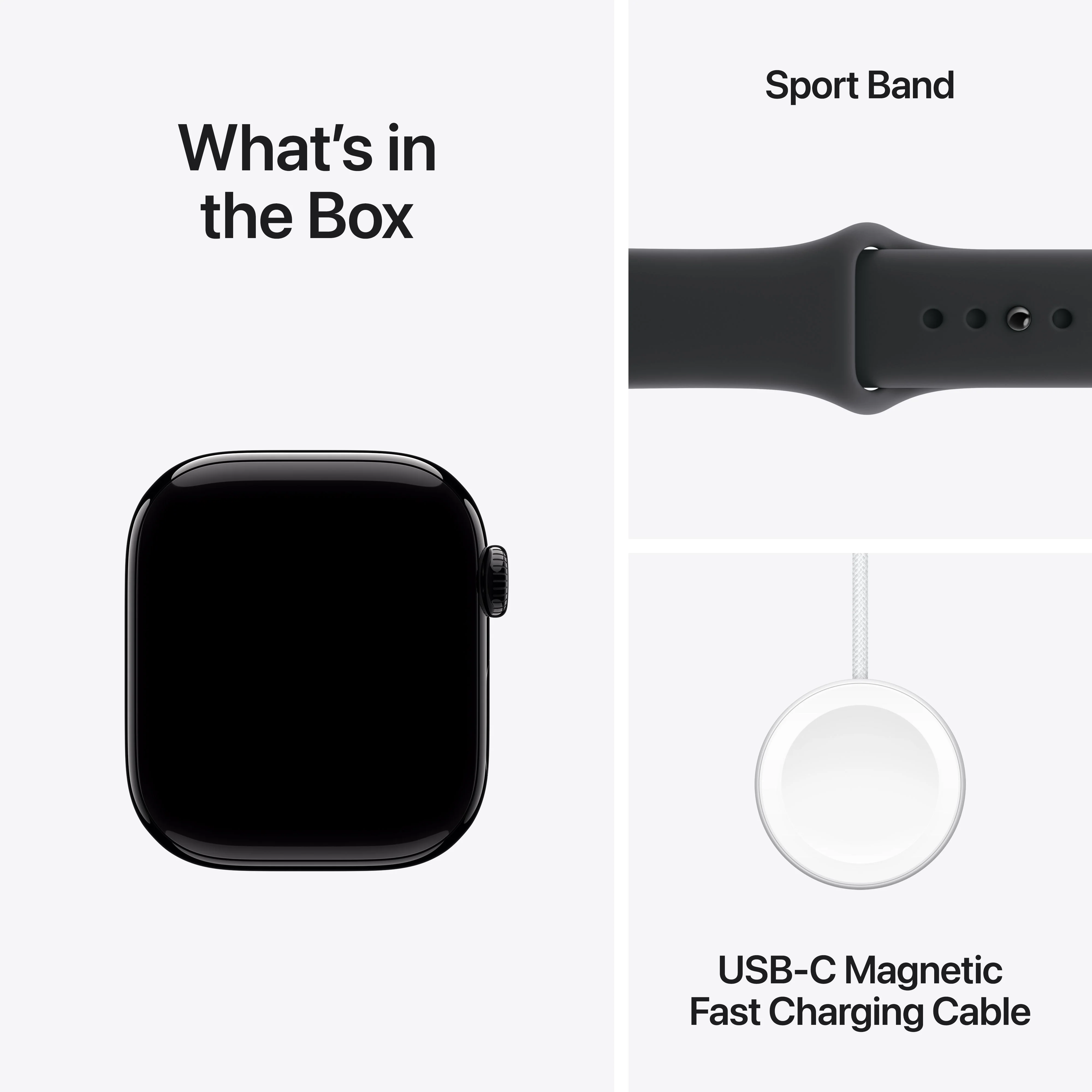 Apple Watch Series 11 GPS 42mm Jet Black Aluminium Case with Black Sport Band - S/M - Image 9