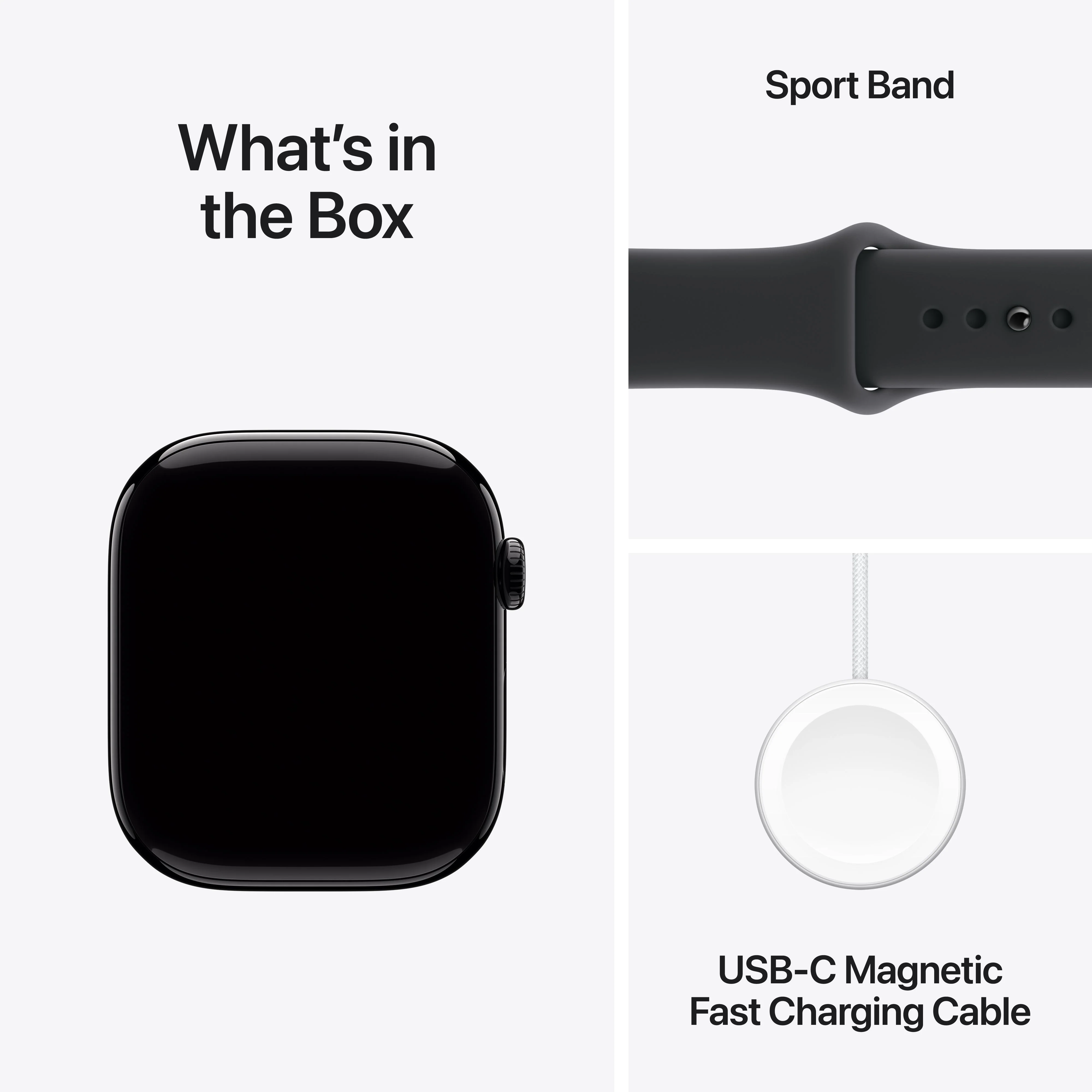 Apple Watch Series 11 GPS 46mm Jet Black Aluminium Case with Black Sport Band - M/L - Image 9