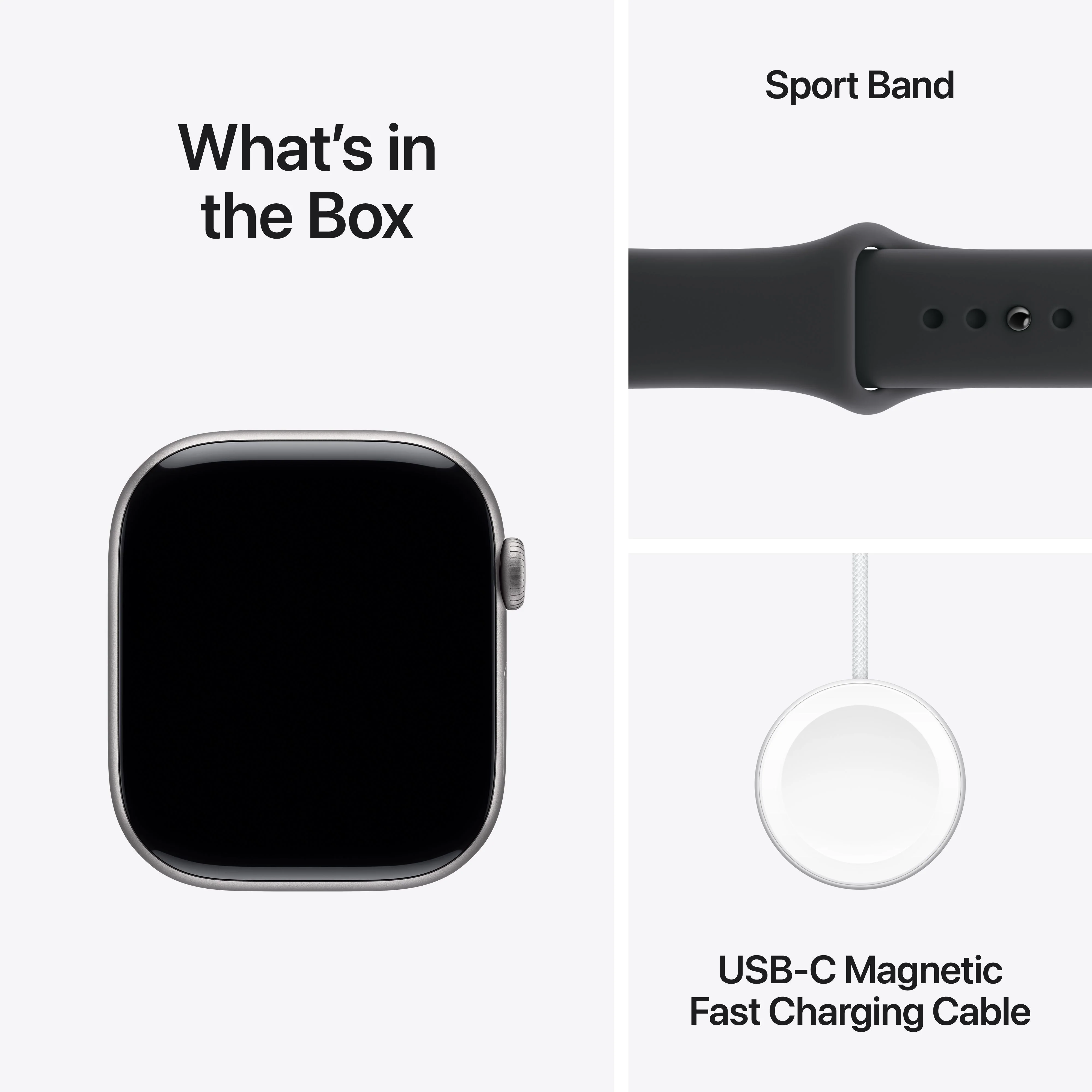 Apple Watch Series 11 GPS 46mm Space Grey Aluminium Case with Black Sport Band - M/L - Image 9