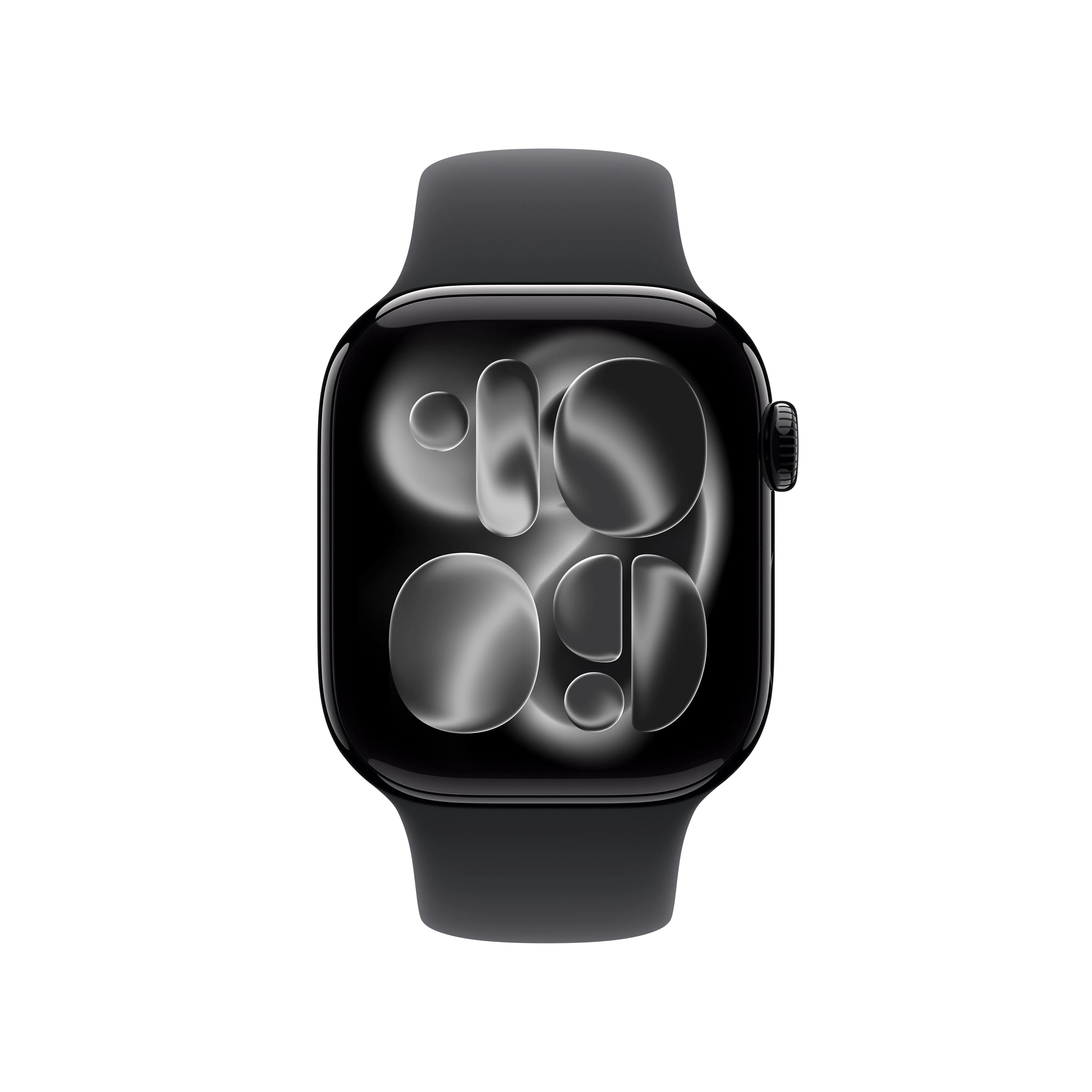 Apple Watch Series 11 GPS + Cellular 42mm Jet Black Aluminium Case with Black Sport Band - M/L - Image 2