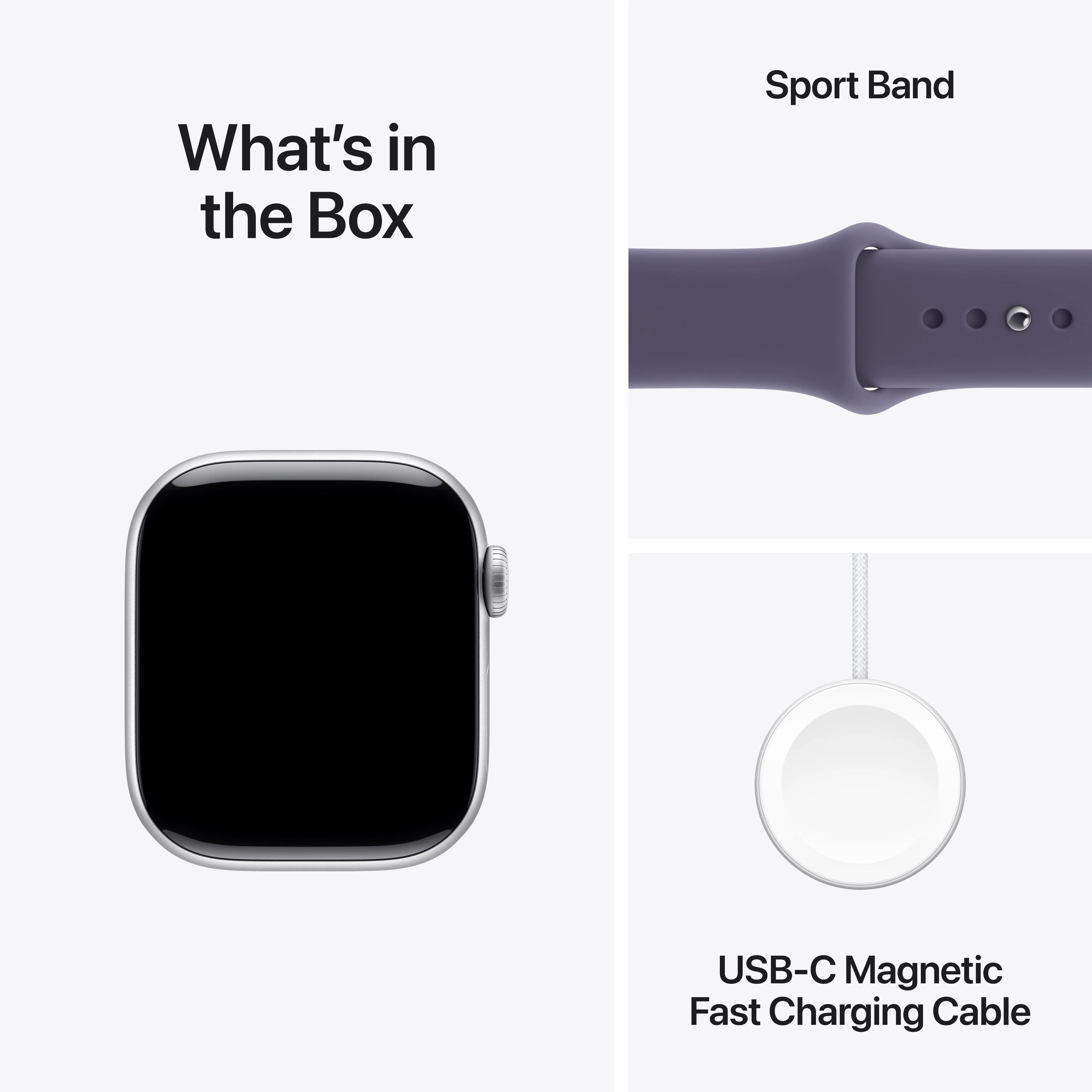 Apple Watch Series 11 GPS + Cellular 42mm Silver Aluminium Case with Purple Fog Sport Band - M/L - Image 9