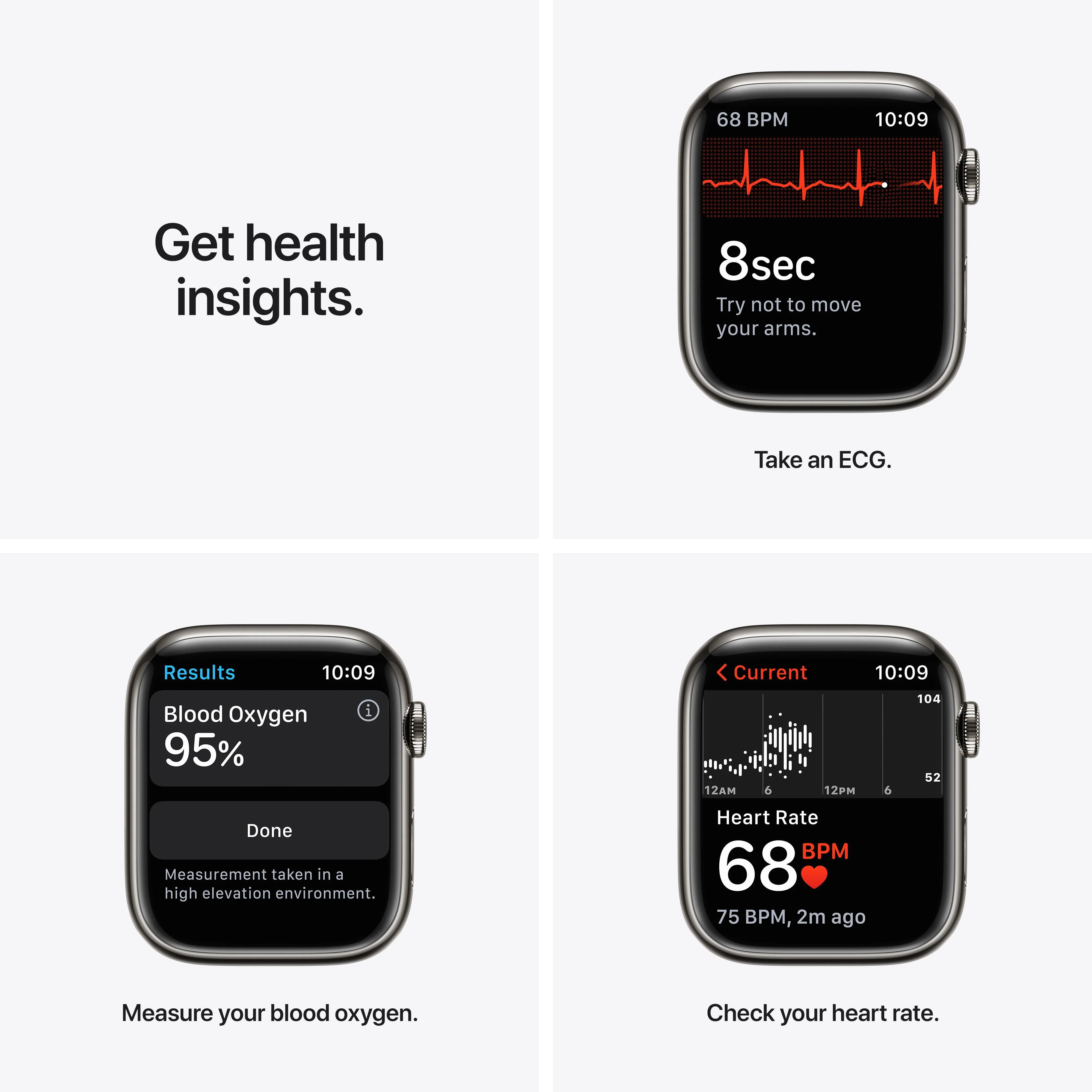 Apple Watch Series 7 GPS + Cellular, 45mm Graphite Stainless Steel Case with Graphite Milanese Loop - Image 5