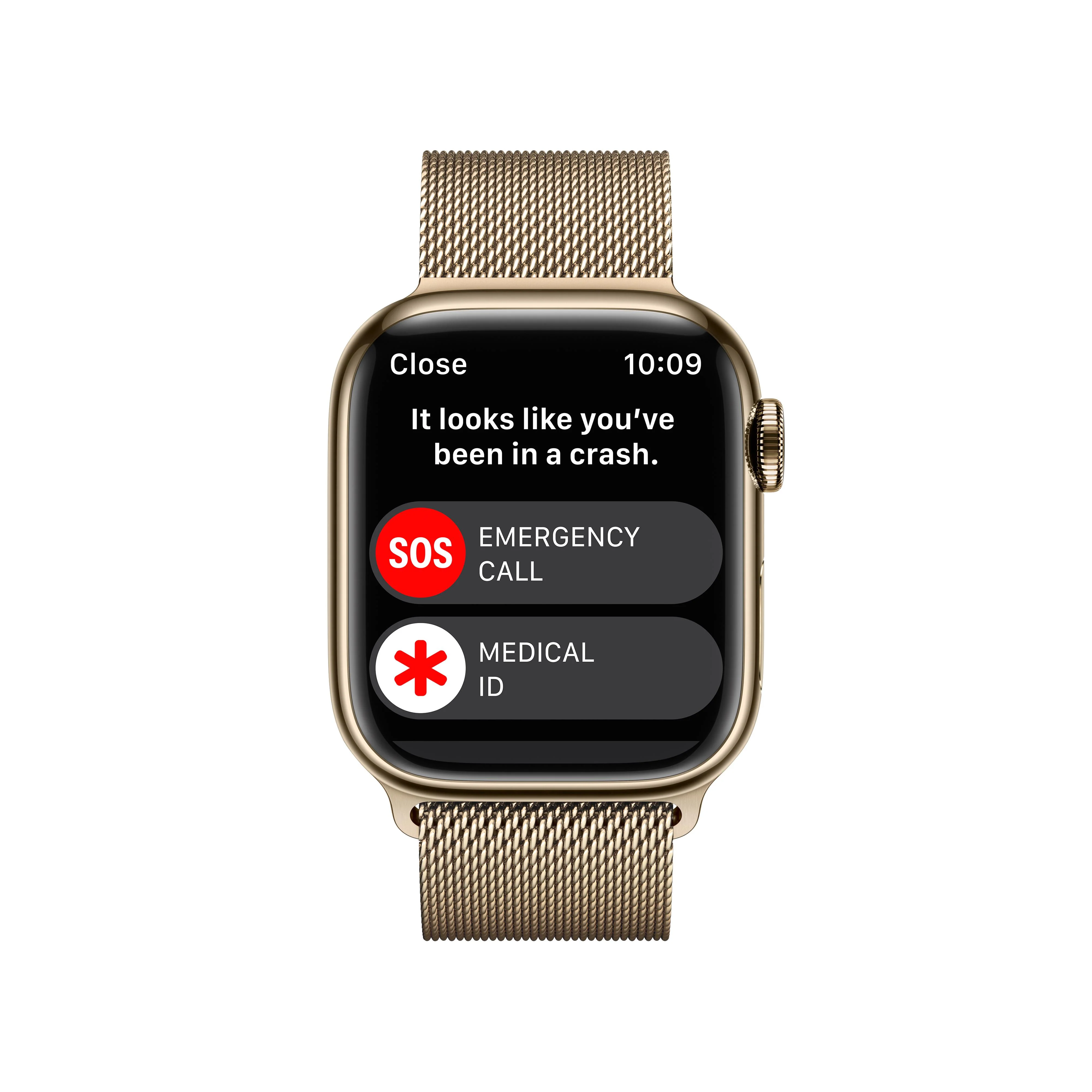 Apple Watch Series 8 GPS + Cellular 41mm Gold Stainless Steel Case with Gold Milanese Loop - Image 6