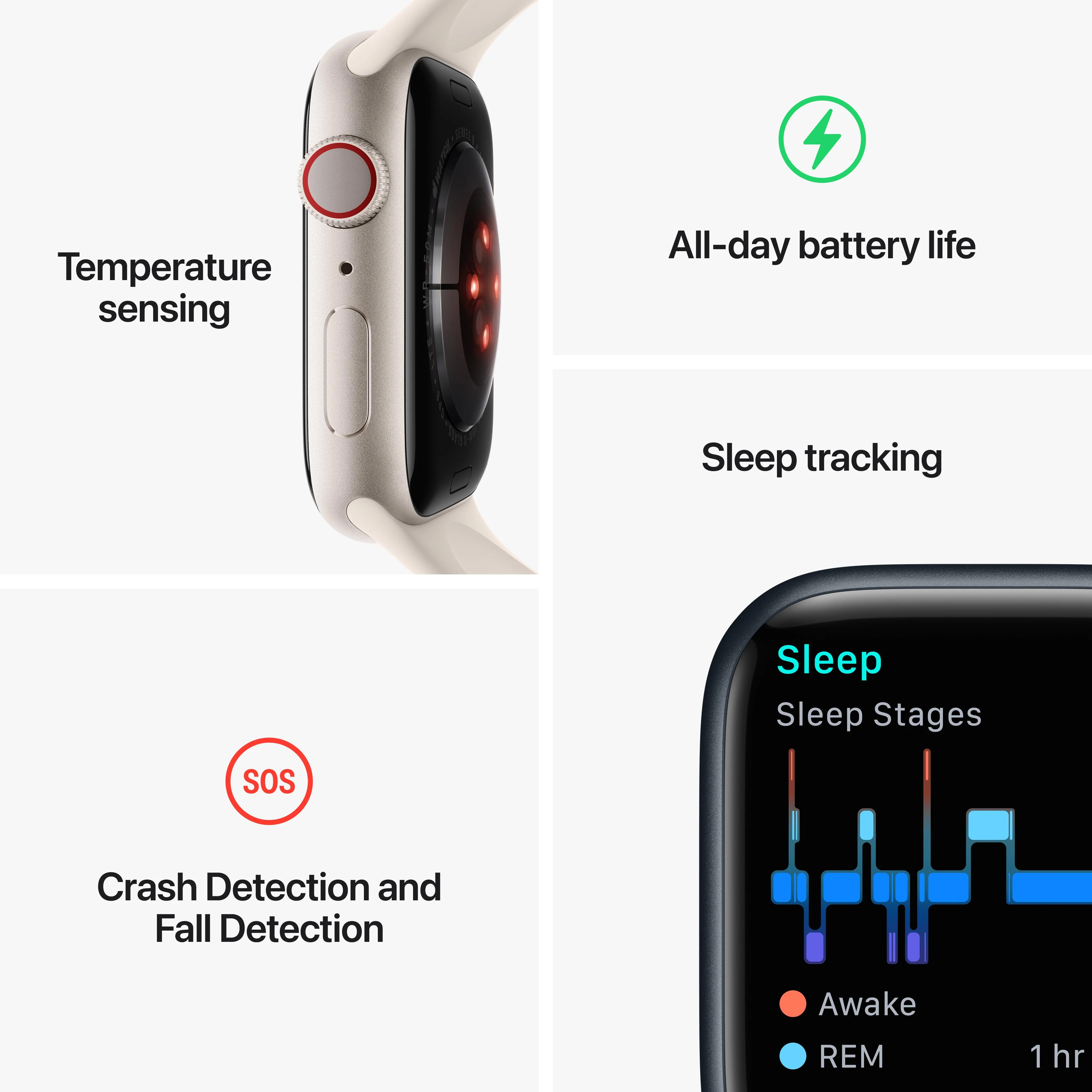 Apple Watch Series 8 GPS + Cellular 41mm Gold Stainless Steel Case with Gold Milanese Loop - Image 8
