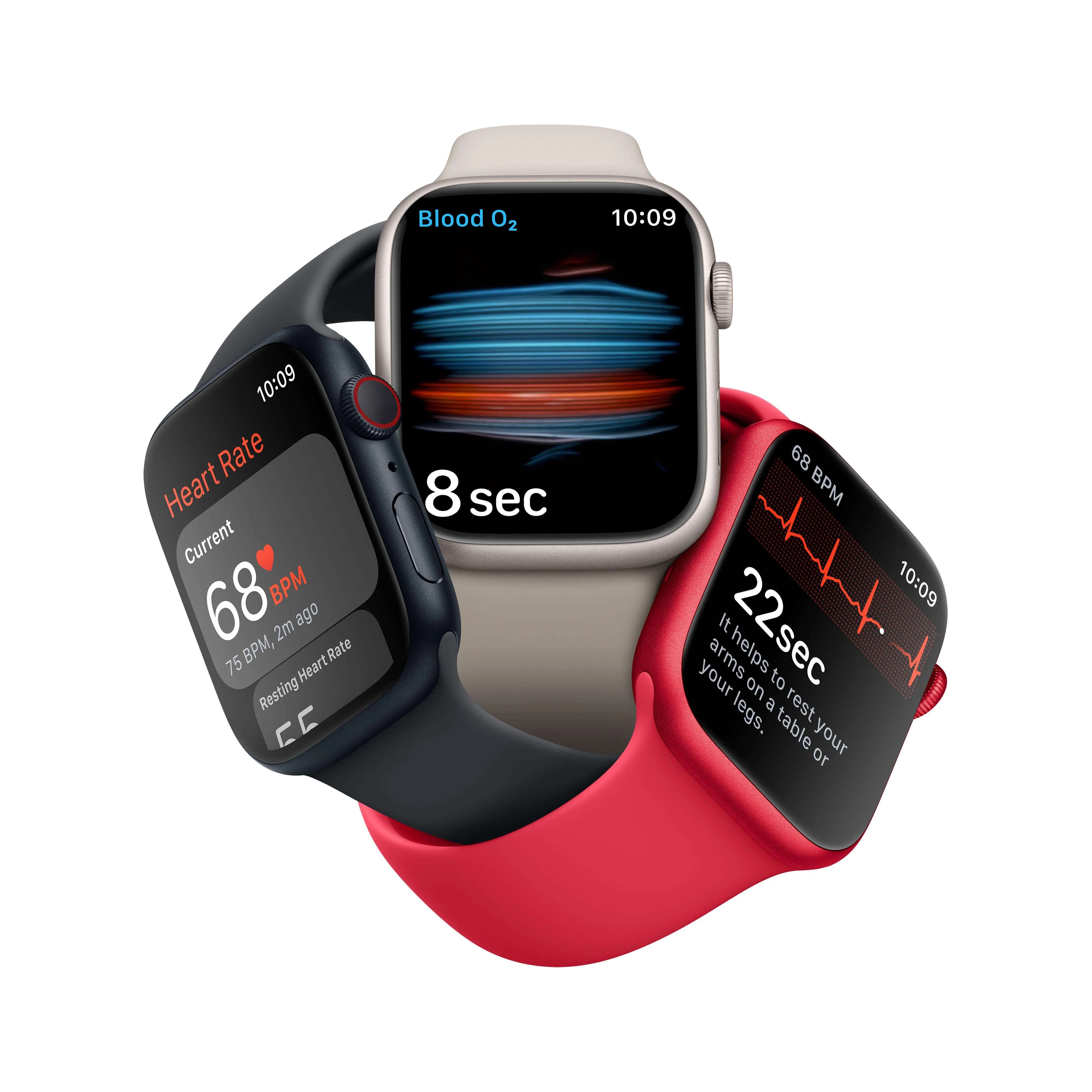 Apple Watch Series 8 GPS + Cellular 41mm Graphite Stainless Steel Case with Midnight Sport Band - Regular - Image 5