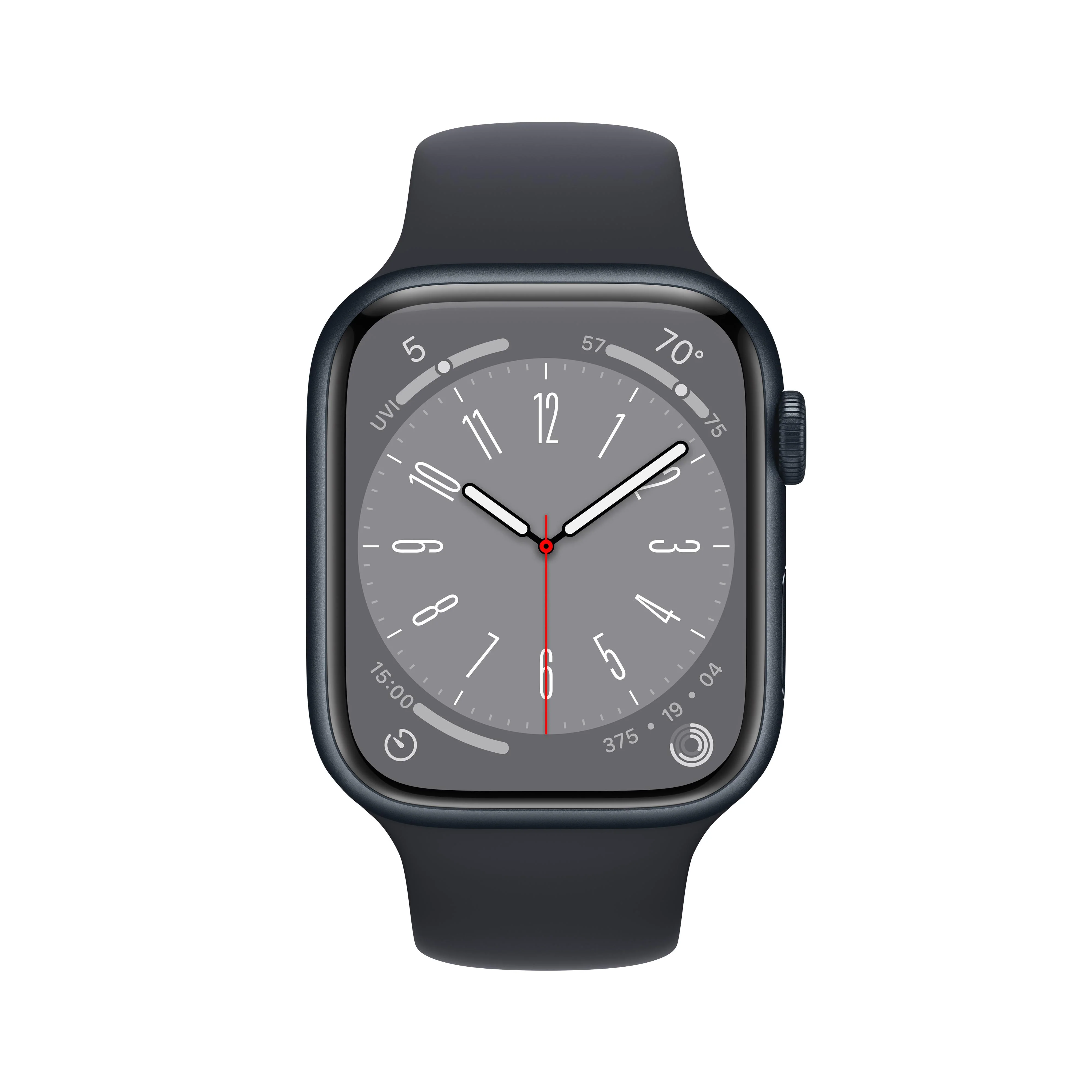 Apple Watch Series 8 GPS + Cellular 45mm Midnight Aluminium Case with Midnight Sport Band - Regular - Image 2