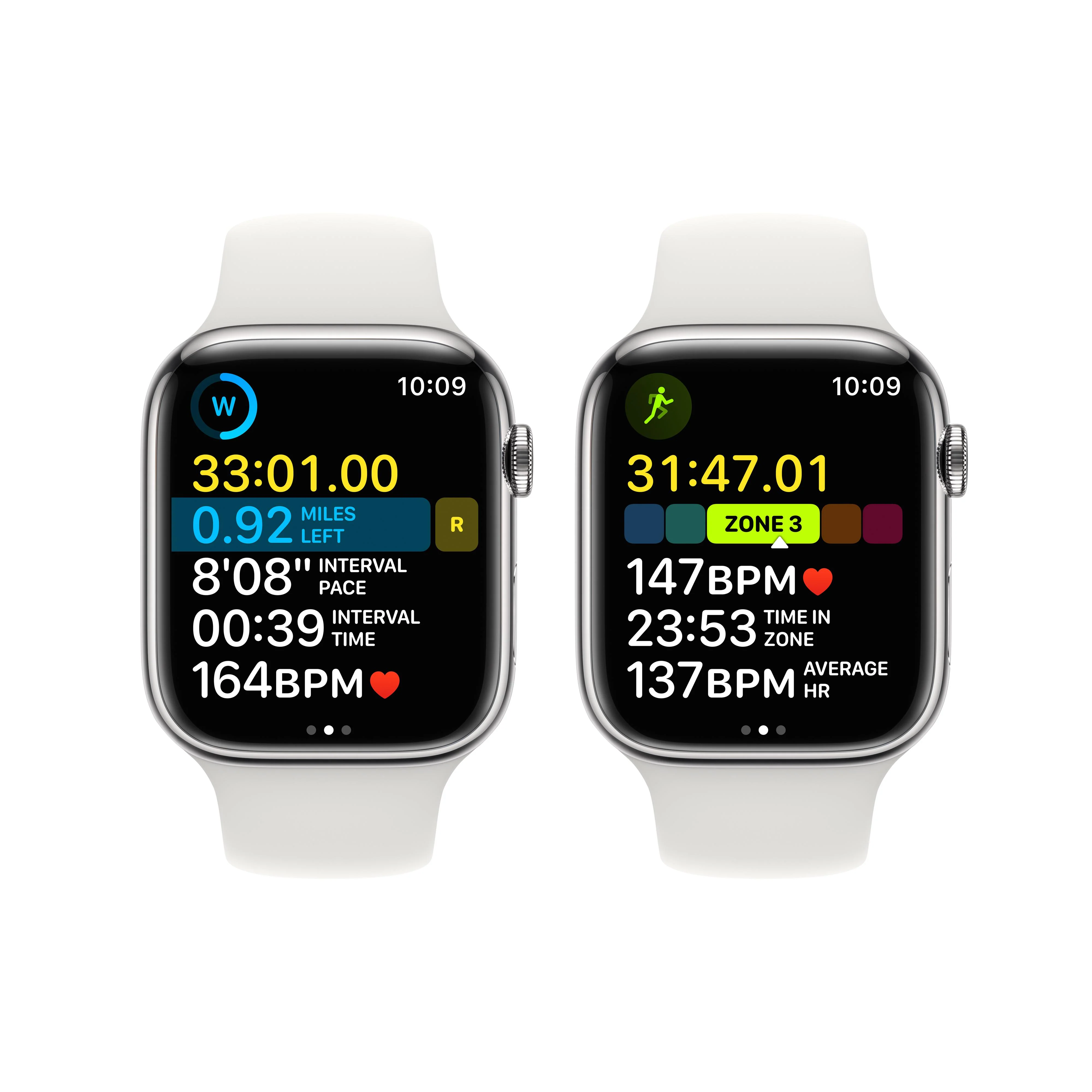 Apple Watch Series 8 GPS + Cellular 45mm Silver Stainless Steel Case with White Sport Band - Regular - Image 7
