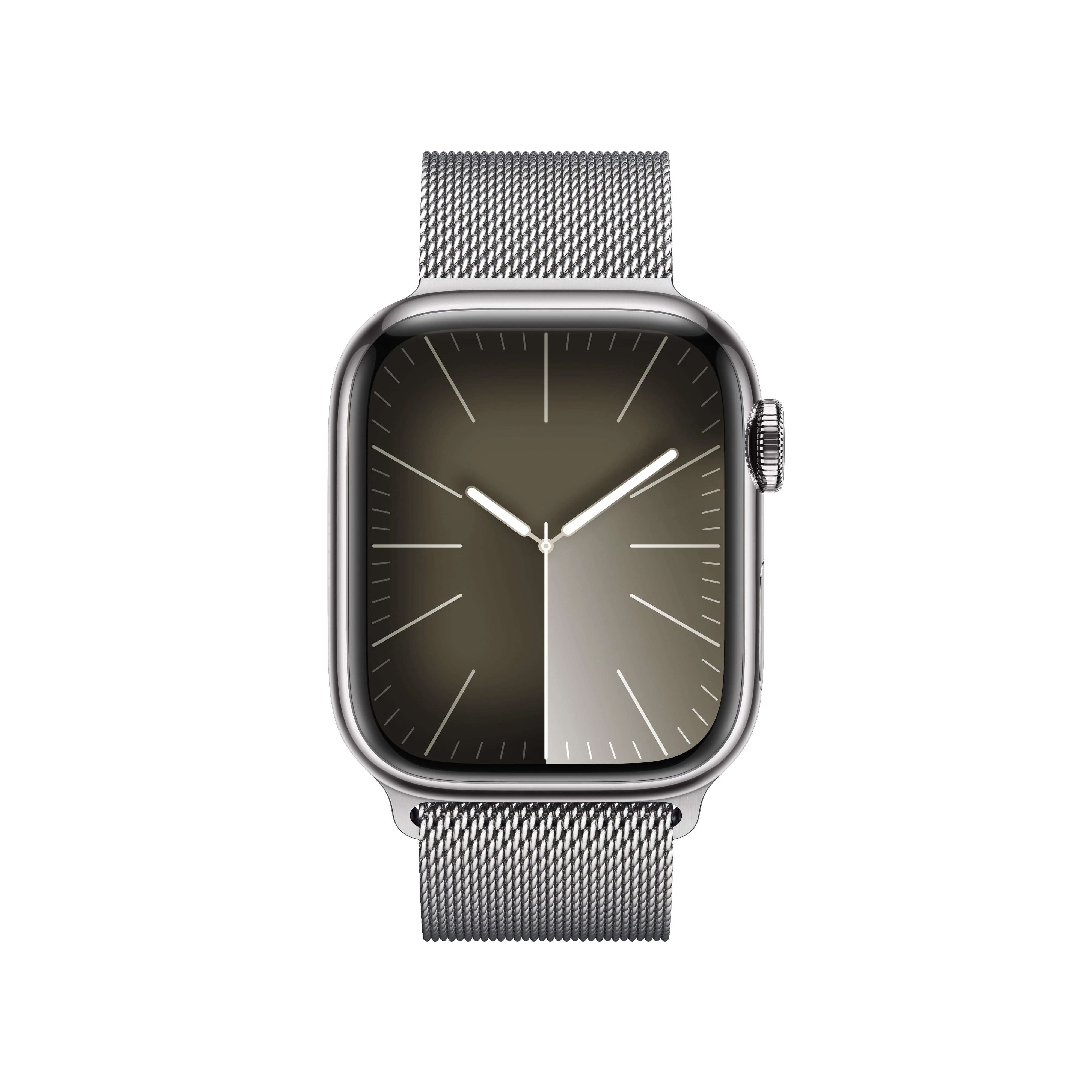 Apple Watch Series 9 GPS + Cellular 41mm Silver Stainless Steel Case with Silver Milanese Loop - Image 2