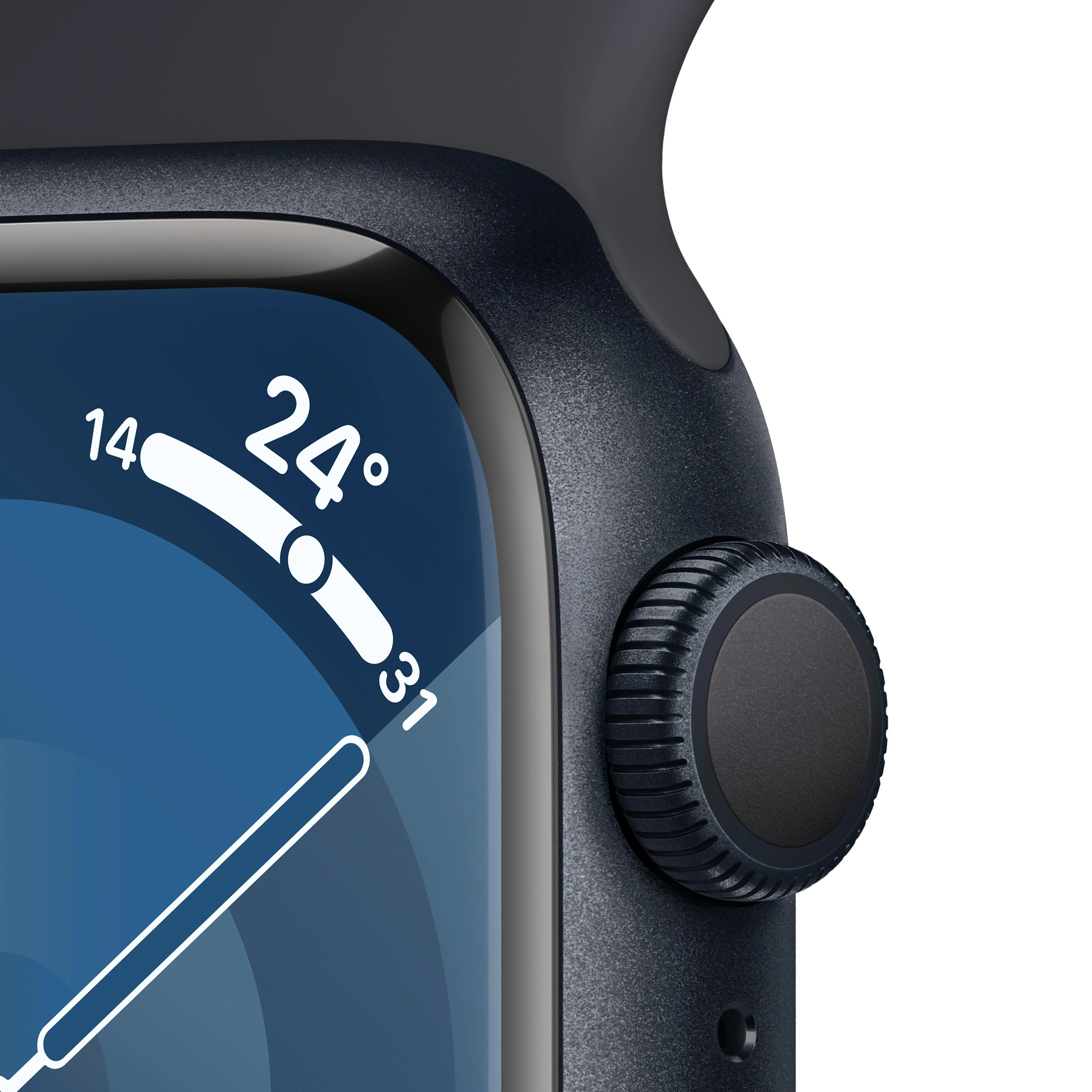 Apple Watch Series 9 GPS 41mm Midnight Aluminium Case with Midnight Sport Band - S/M - Image 3