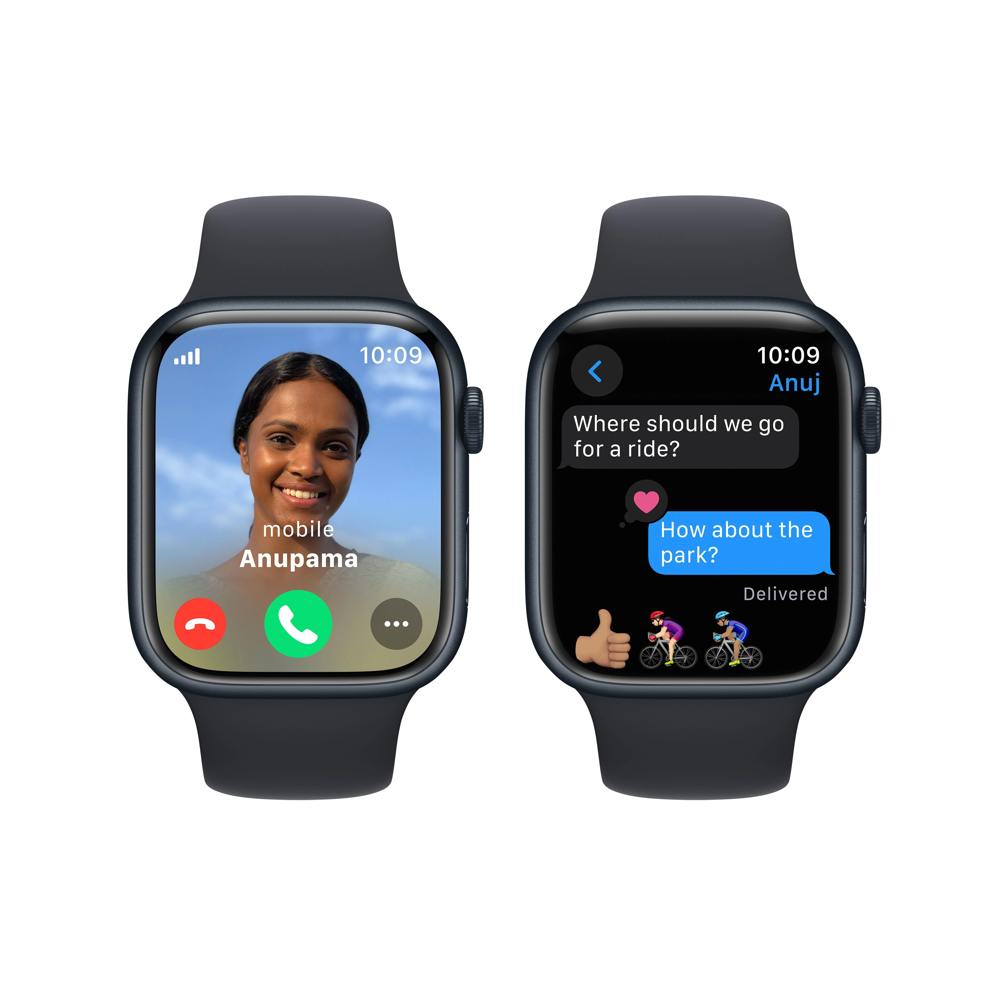 Apple Watch Series 9 GPS + Cellular 45mm Midnight Aluminium Case with Midnight Sport Band - M/L - Image 6