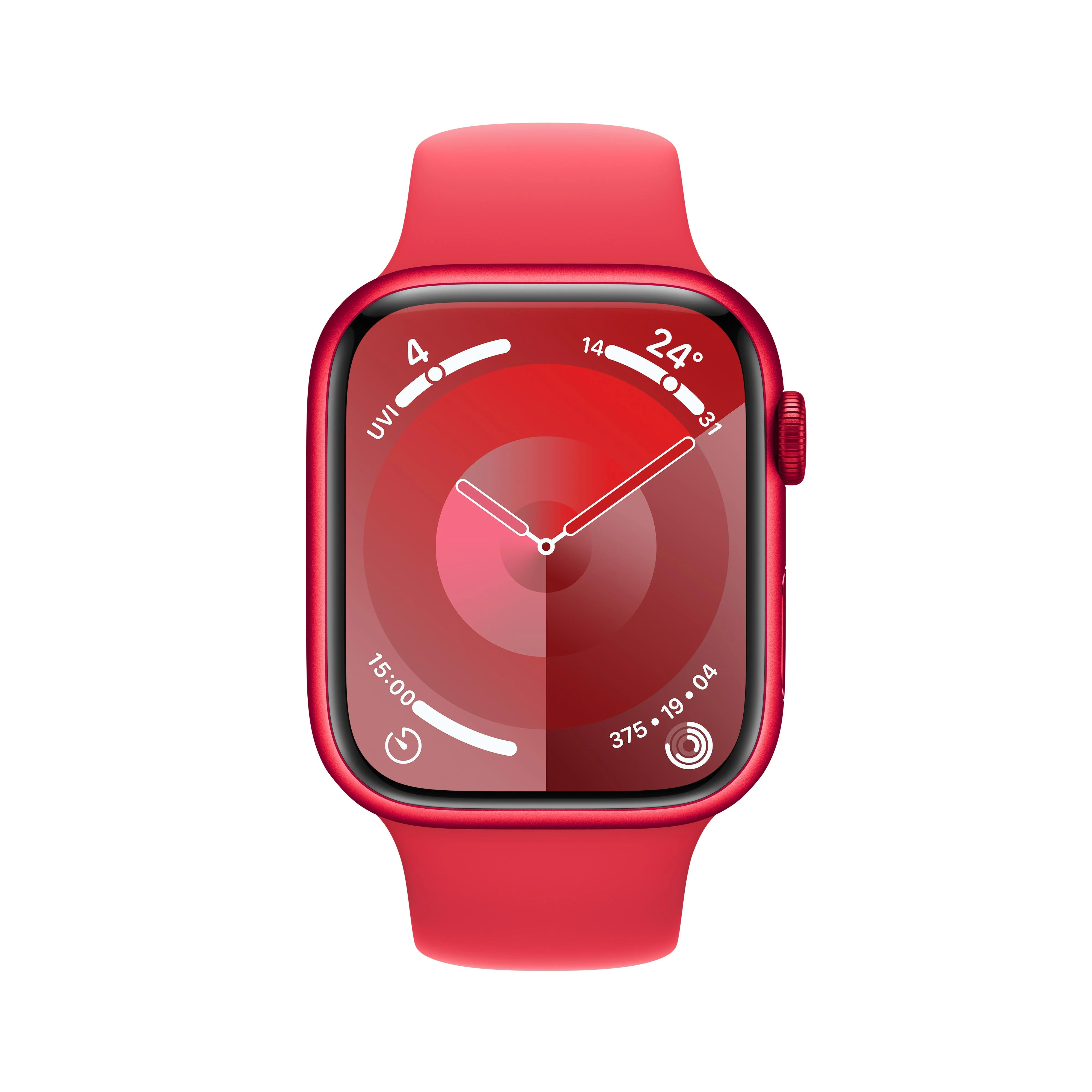 Apple Watch Series 9 GPS 45mm (PRODUCT)RED Aluminium Case with (PRODUCT)RED Sport Band - M/L - Image 2