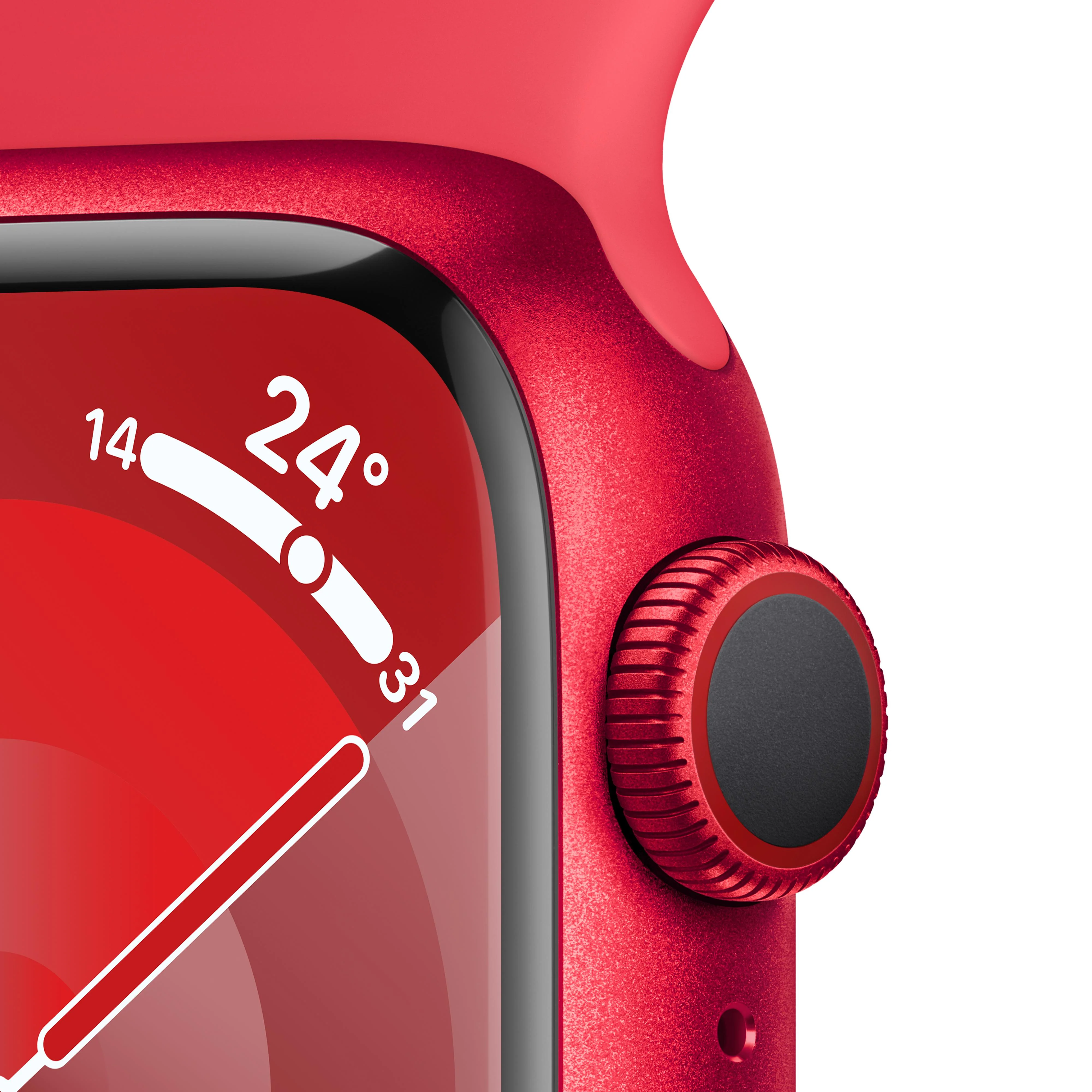 Apple Watch Series 9 GPS + Cellular 41mm (PRODUCT)RED Aluminium Case with (PRODUCT)RED Sport Band - M/L - Image 3