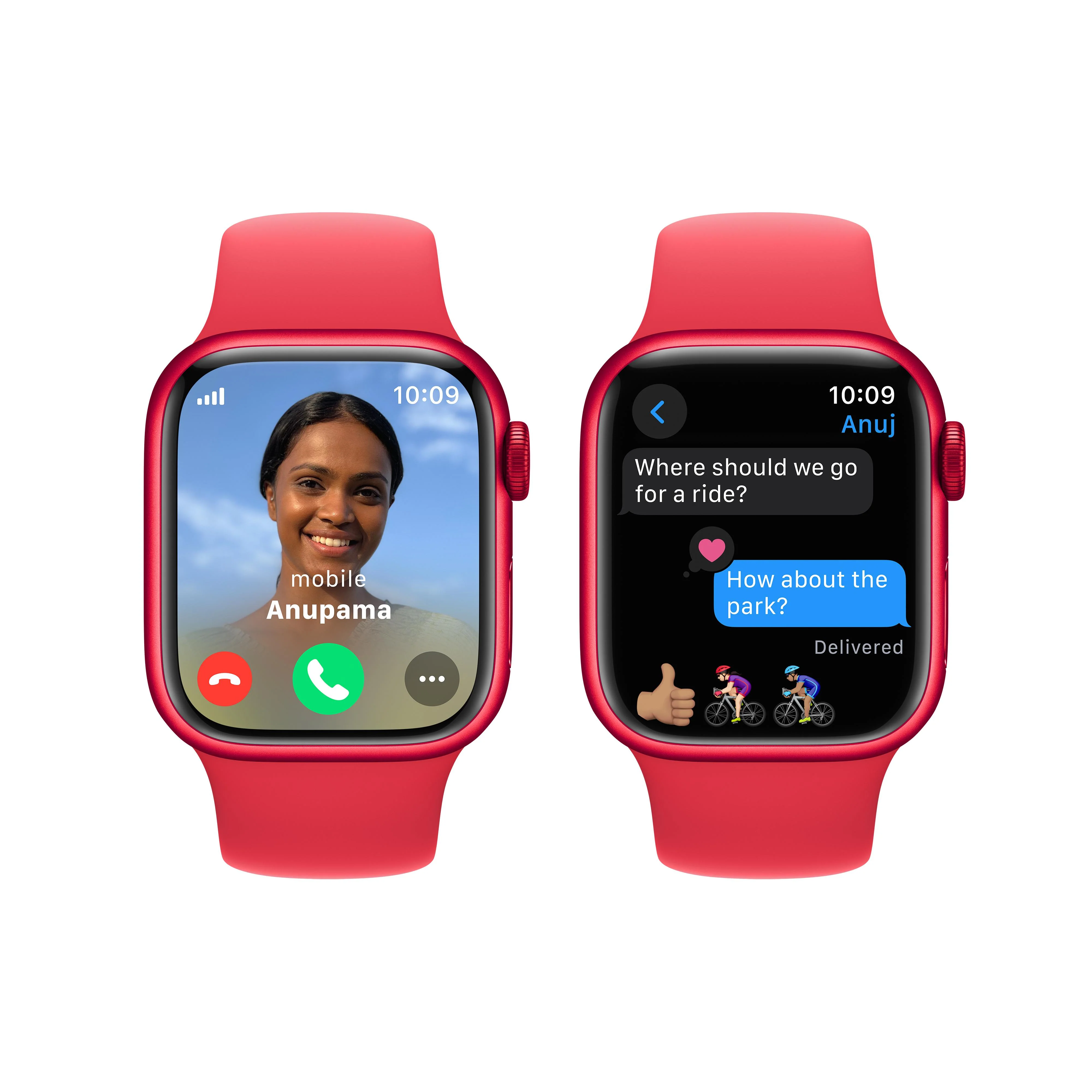 Apple Watch Series 9 GPS + Cellular 41mm (PRODUCT)RED Aluminium Case with (PRODUCT)RED Sport Band - M/L - Image 6