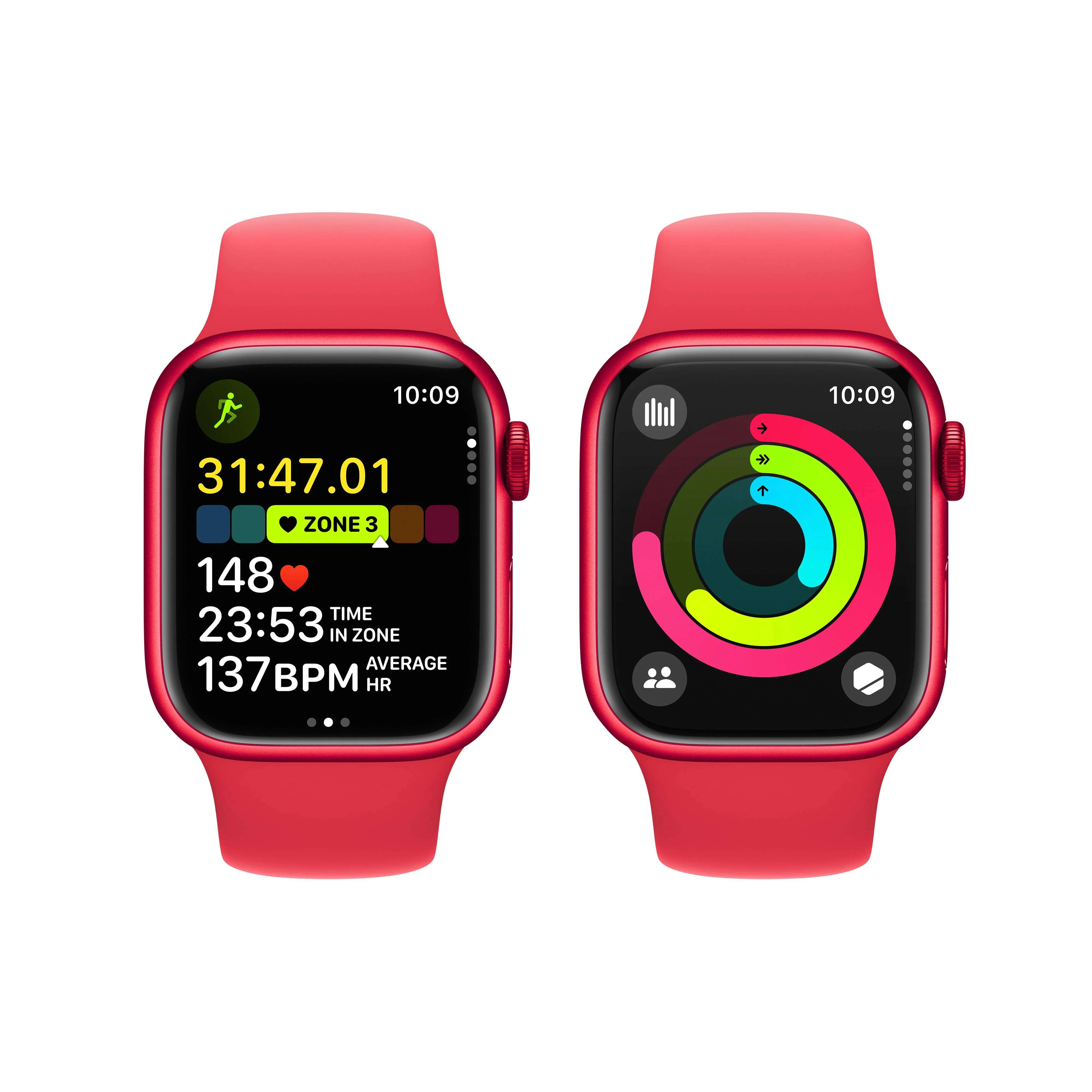 Apple Watch Series 9 GPS + Cellular 41mm (PRODUCT)RED Aluminium Case with (PRODUCT)RED Sport Band - M/L - Image 8