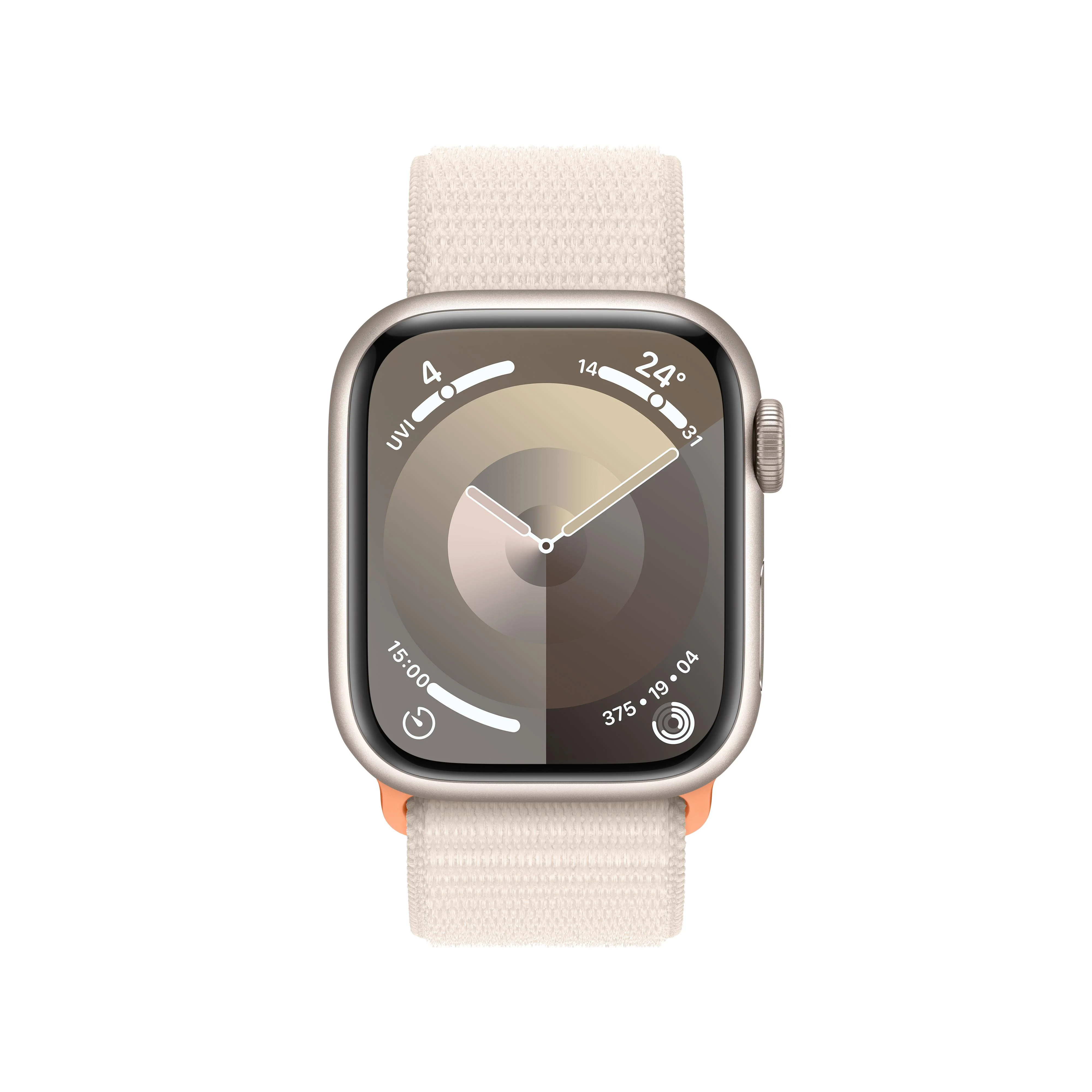 Apple Watch Series 9 GPS 41mm Starlight Aluminium Case with Starlight Sport Loop - Image 2