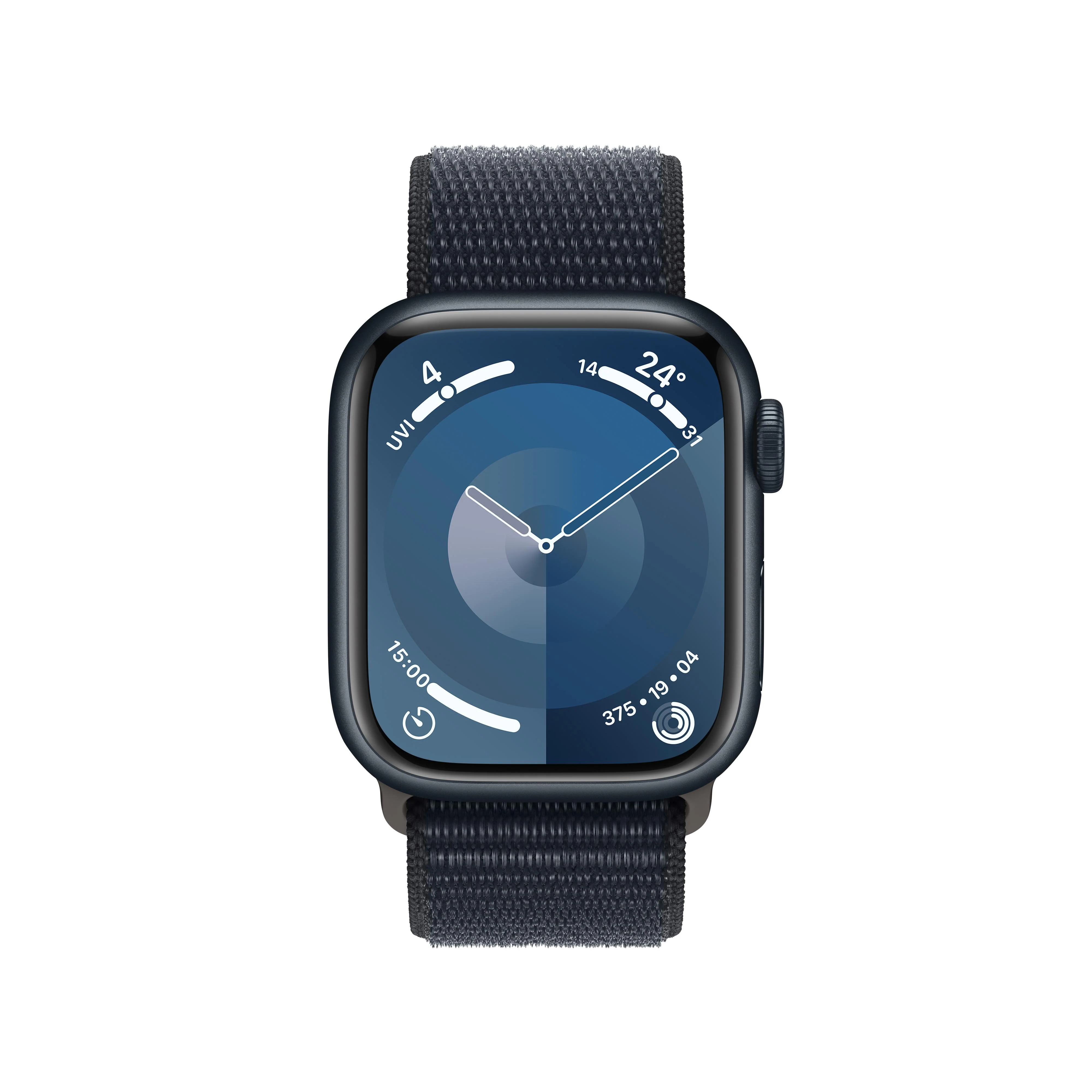 Apple Watch Series 9 GPS 41mm Midnight Aluminium Case with Midnight Sport Loop - Image 2