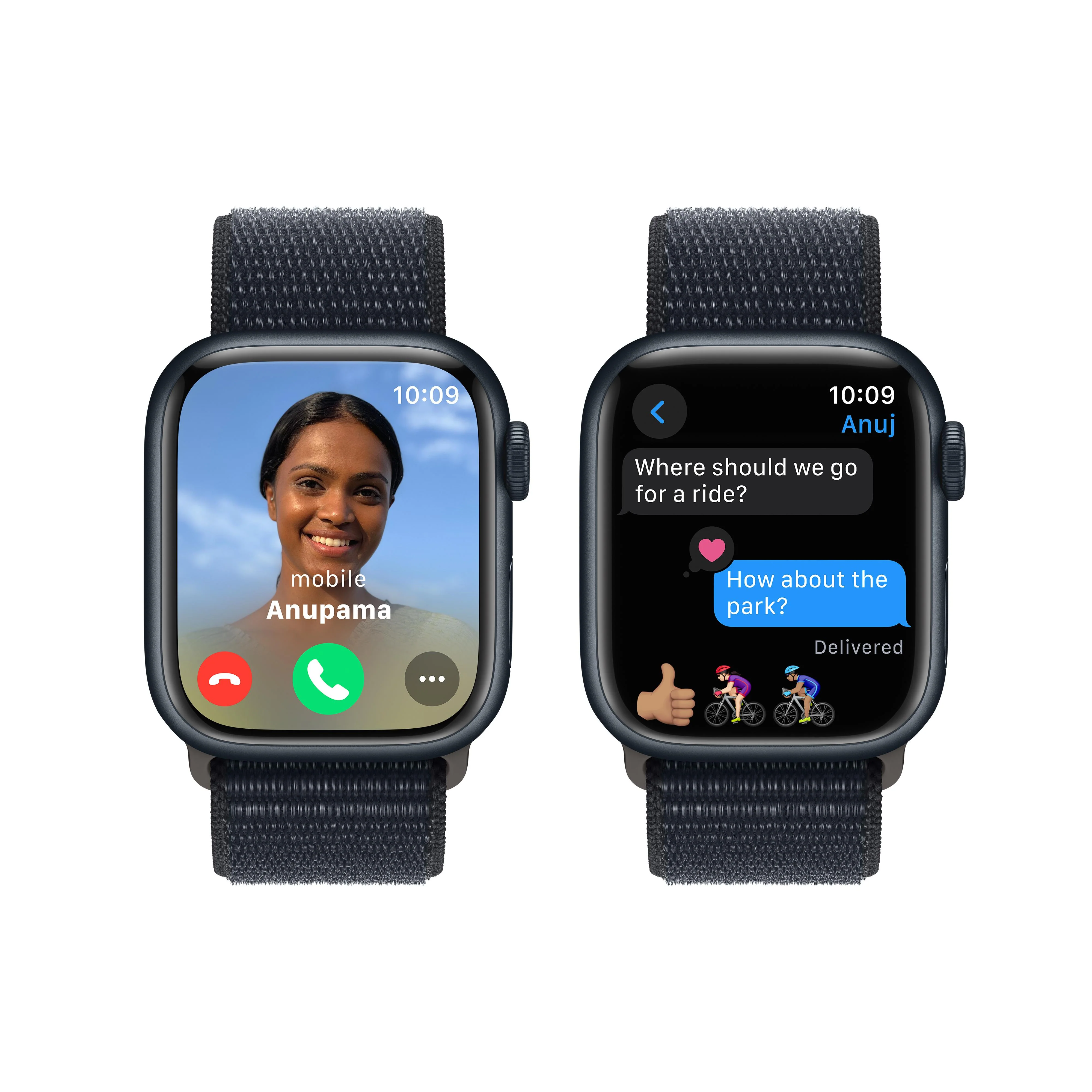 Apple Watch Series 9 GPS 41mm Midnight Aluminium Case with Midnight Sport Loop - Image 6