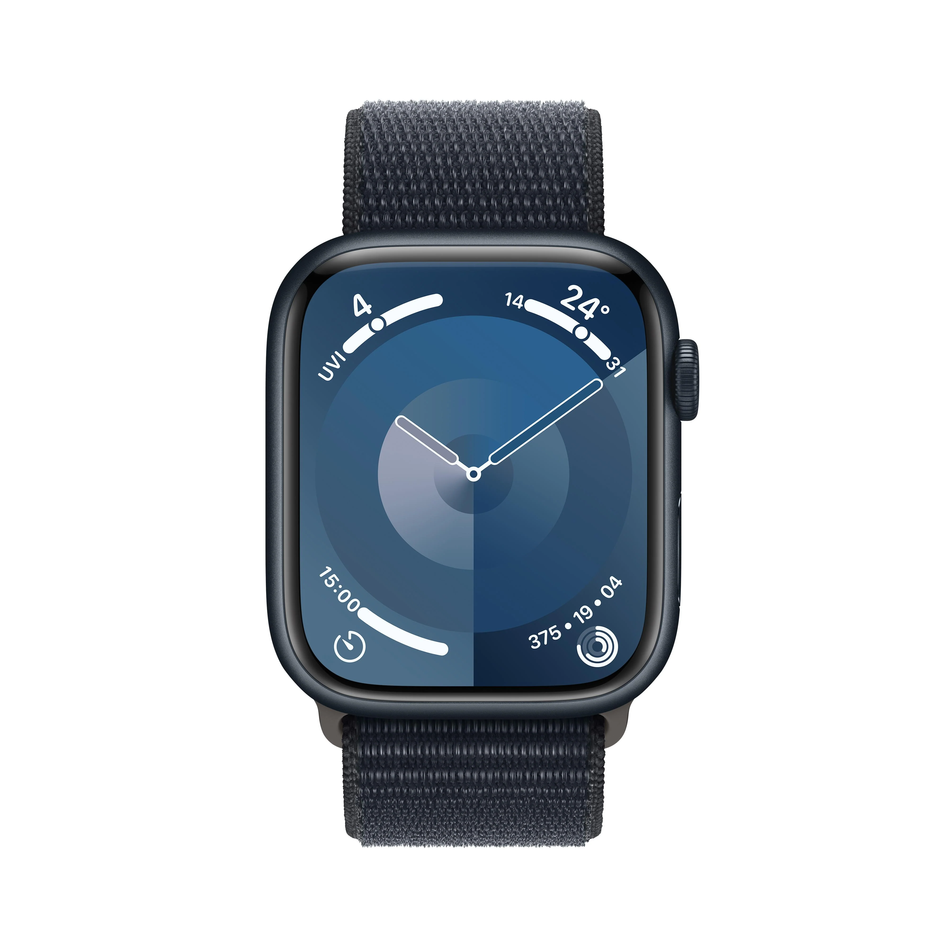 Apple Watch Series 9 GPS 45mm Midnight Aluminium Case with Midnight Sport Loop - Image 2