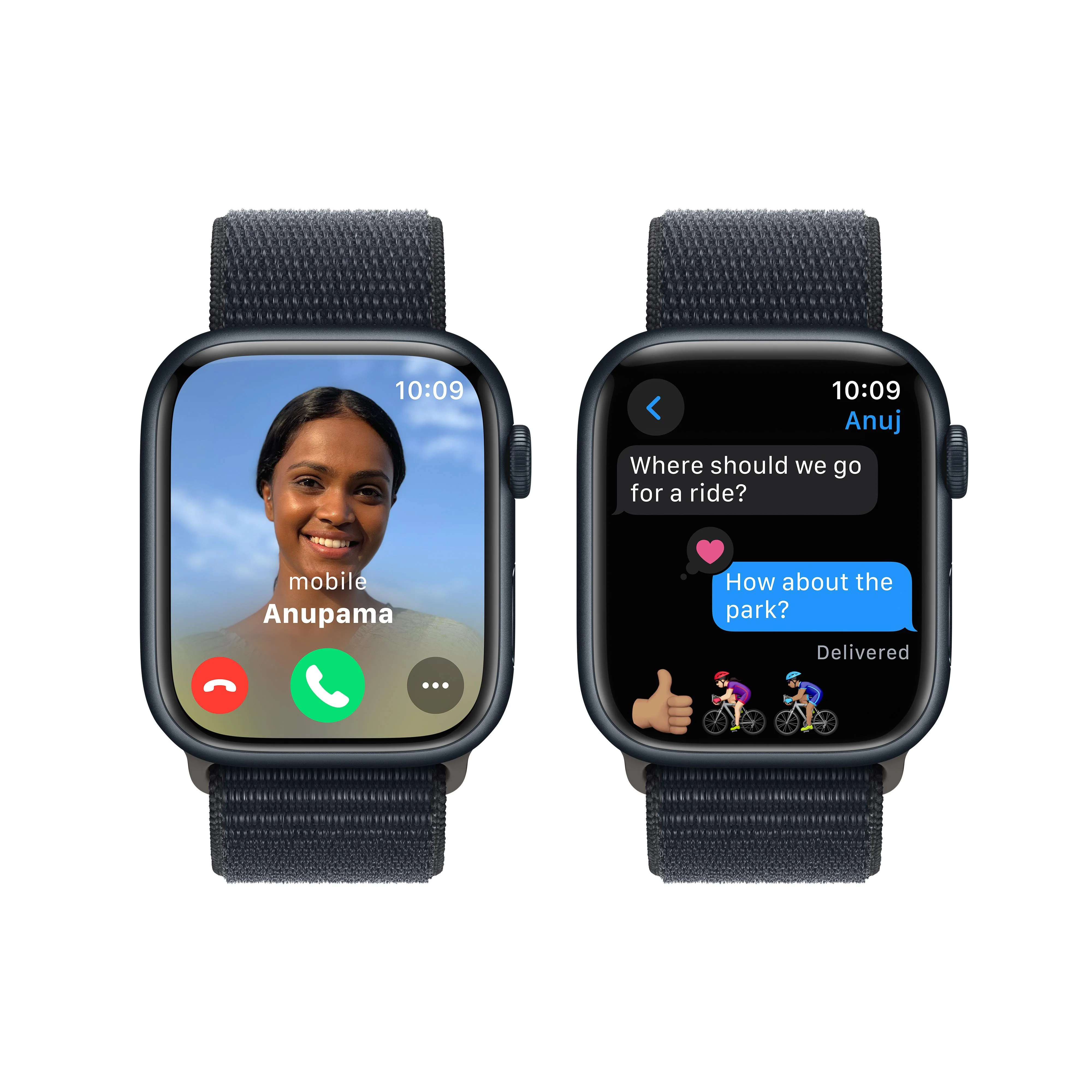 Apple Watch Series 9 GPS 45mm Midnight Aluminium Case with Midnight Sport Loop - Image 6