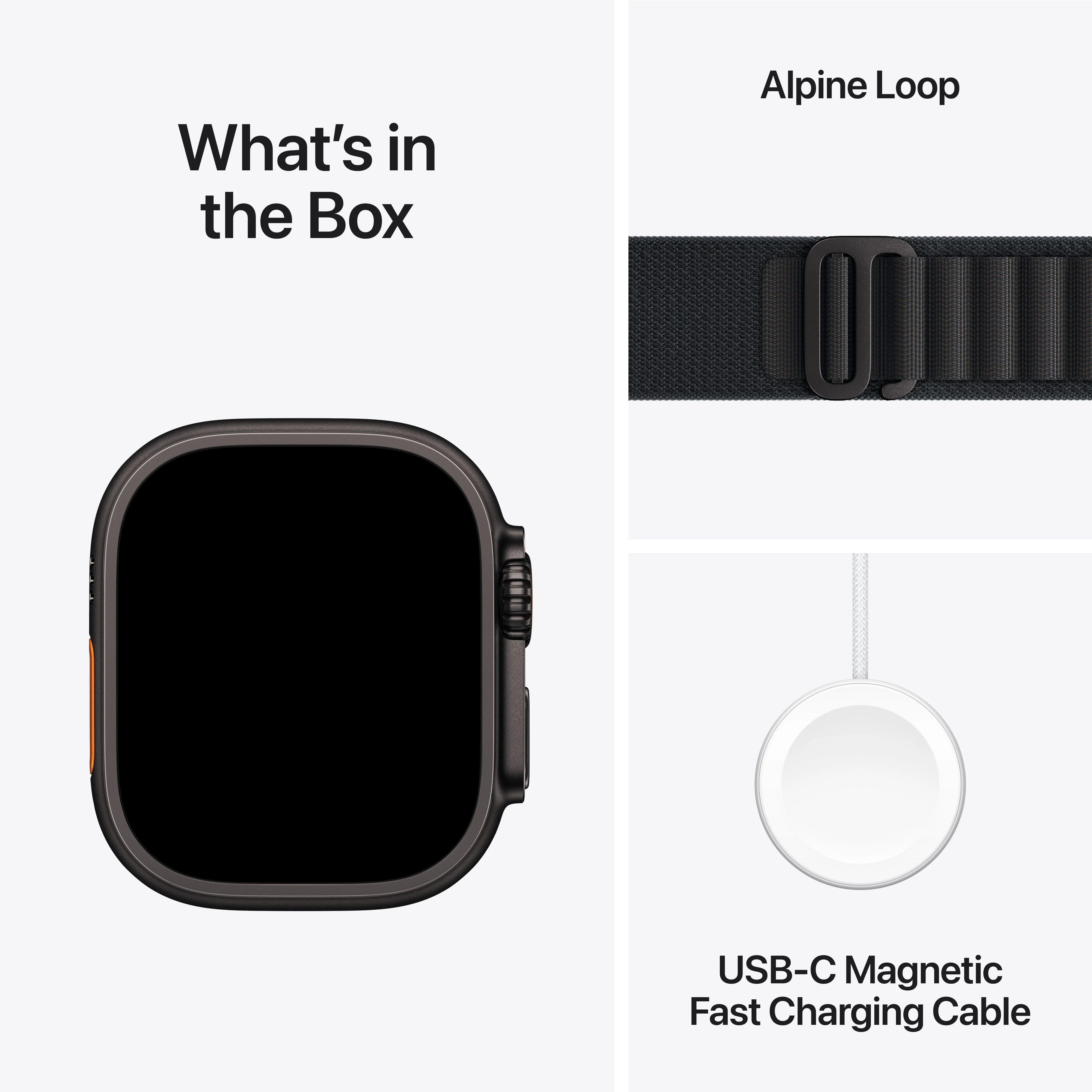 Apple Watch Ultra 3 GPS + Cellular 49mm Black Titanium Case with Black Alpine Loop - Large - Image 8