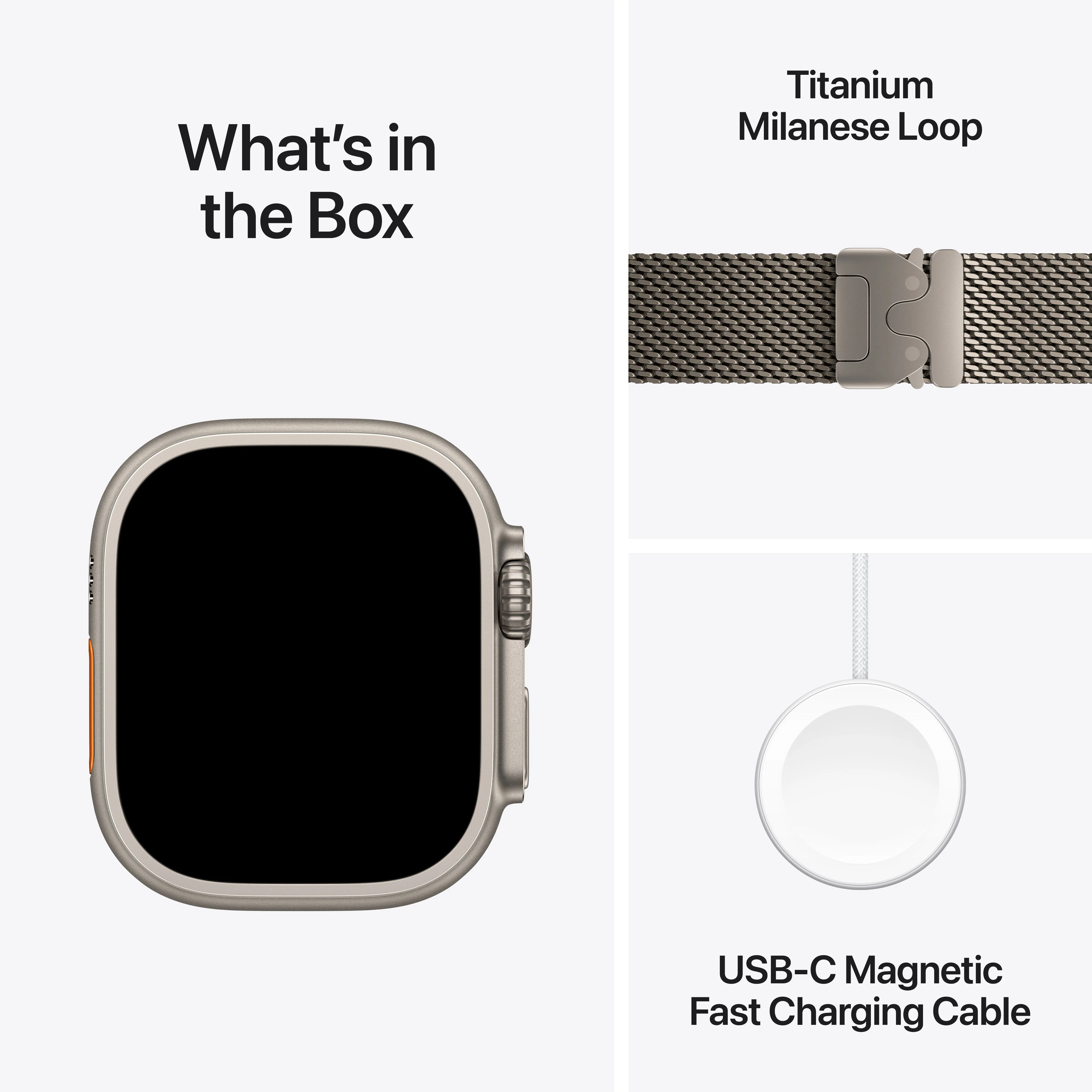 Apple Watch Ultra 3 GPS + Cellular 49mm Natural Titanium Case with Natural Titanium Milanese Loop - Large - Image 8