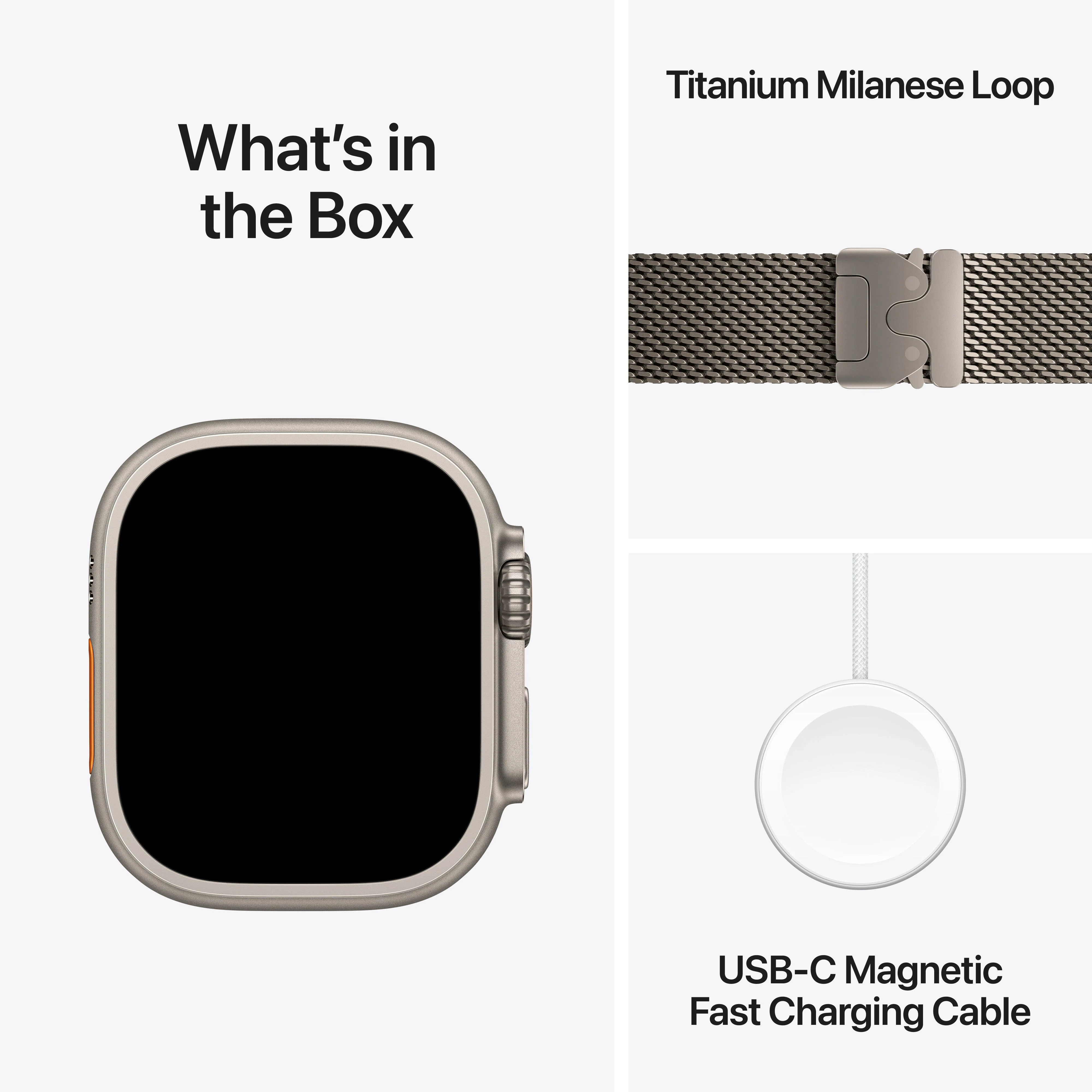 Apple Watch Ultra 3 GPS + Cellular 49mm Natural Titanium Case with Natural Titanium Milanese Loop - Large - Image 9