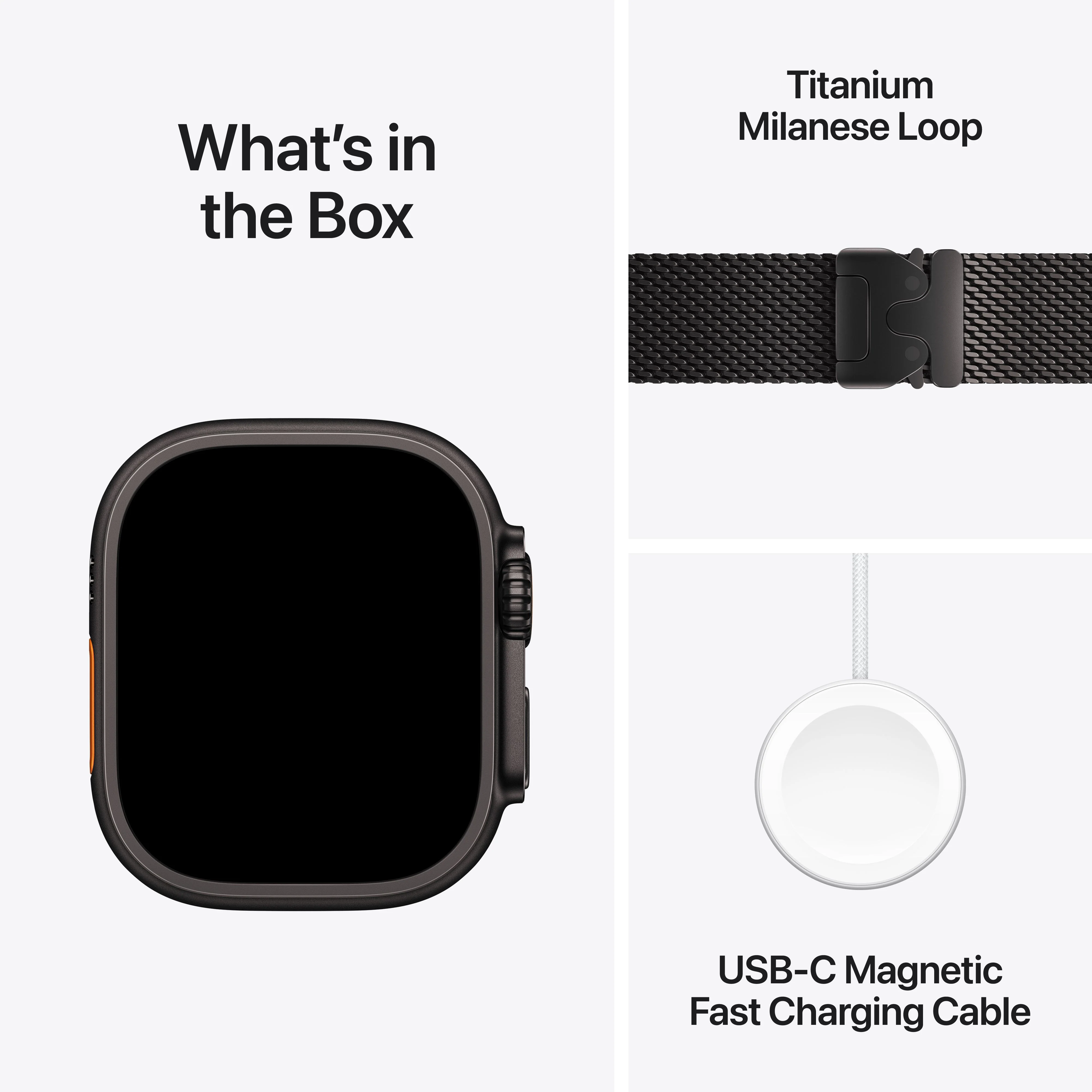 Apple Watch Ultra 3 GPS + Cellular 49mm Black Titanium Case with Black Titanium Milanese Loop - Large - Image 8