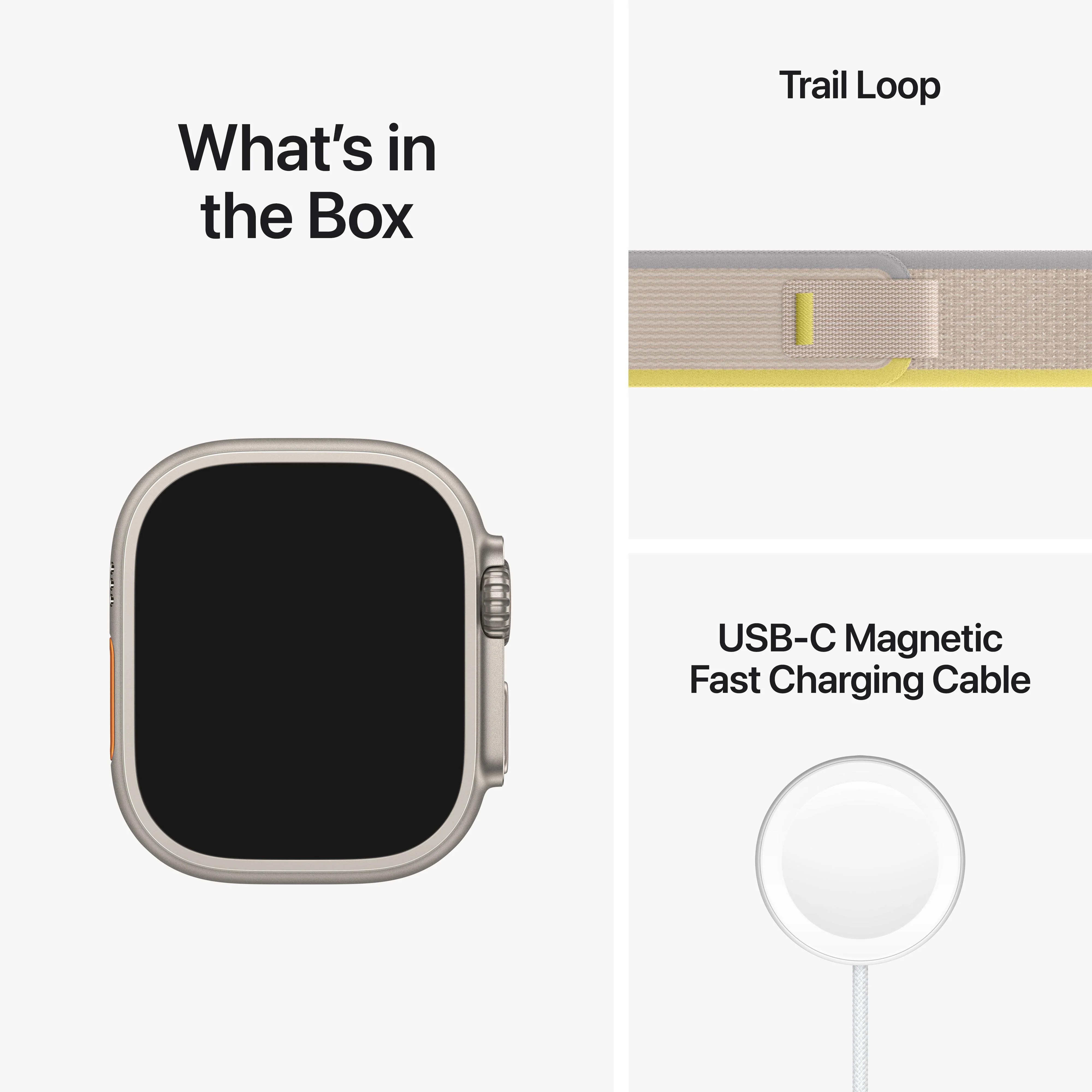 Apple Watch Ultra GPS + Cellular, 49mm Titanium Case with Blue/Grey Trail Loop - M/L - Image 8