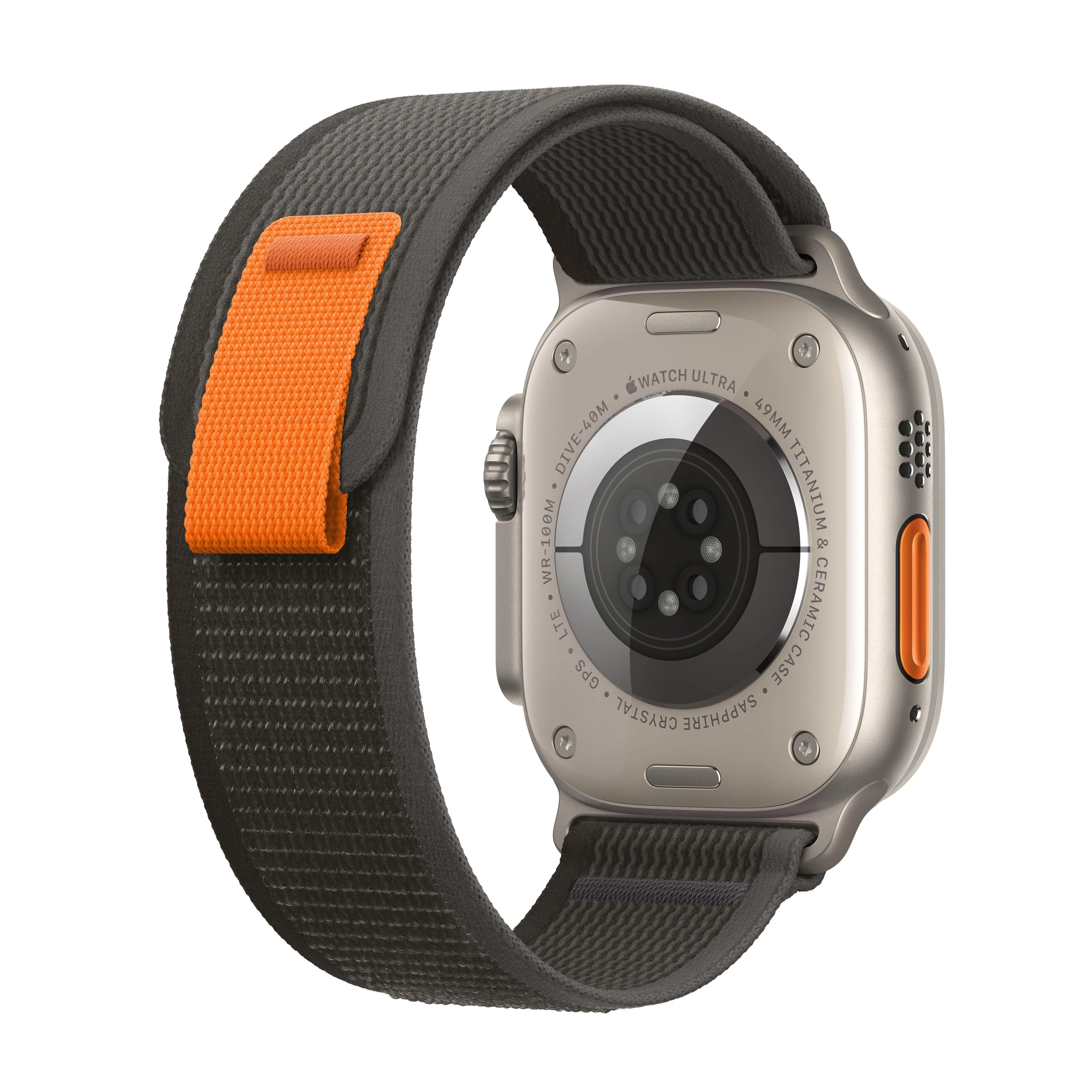 Apple Watch Ultra GPS + Cellular, 49mm Titanium Case with Black/Grey Trail Loop - M/L - Image 3