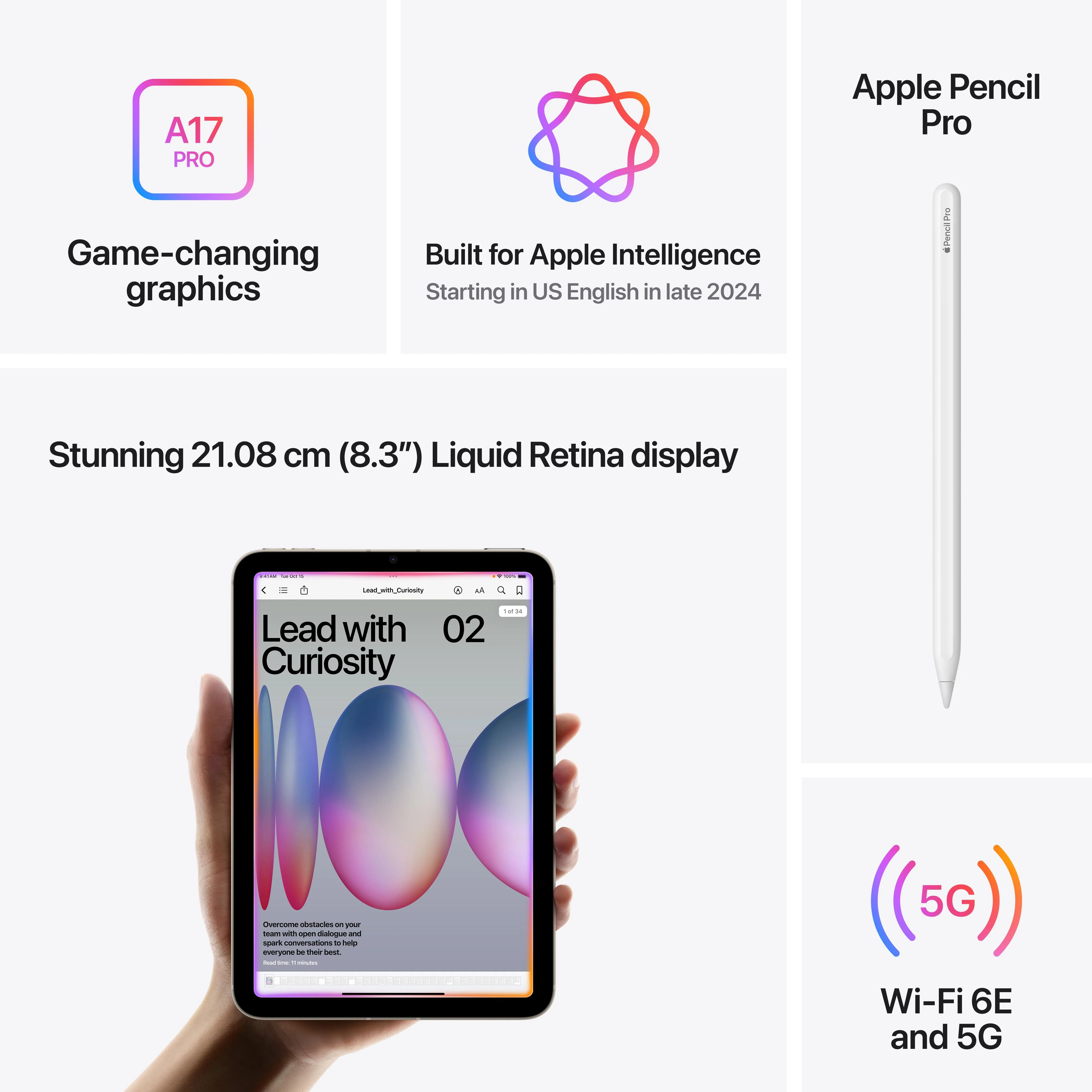 iPad mini Wi-Fi + Cellular 512GB - Purple (A17 Pro) - Image 7