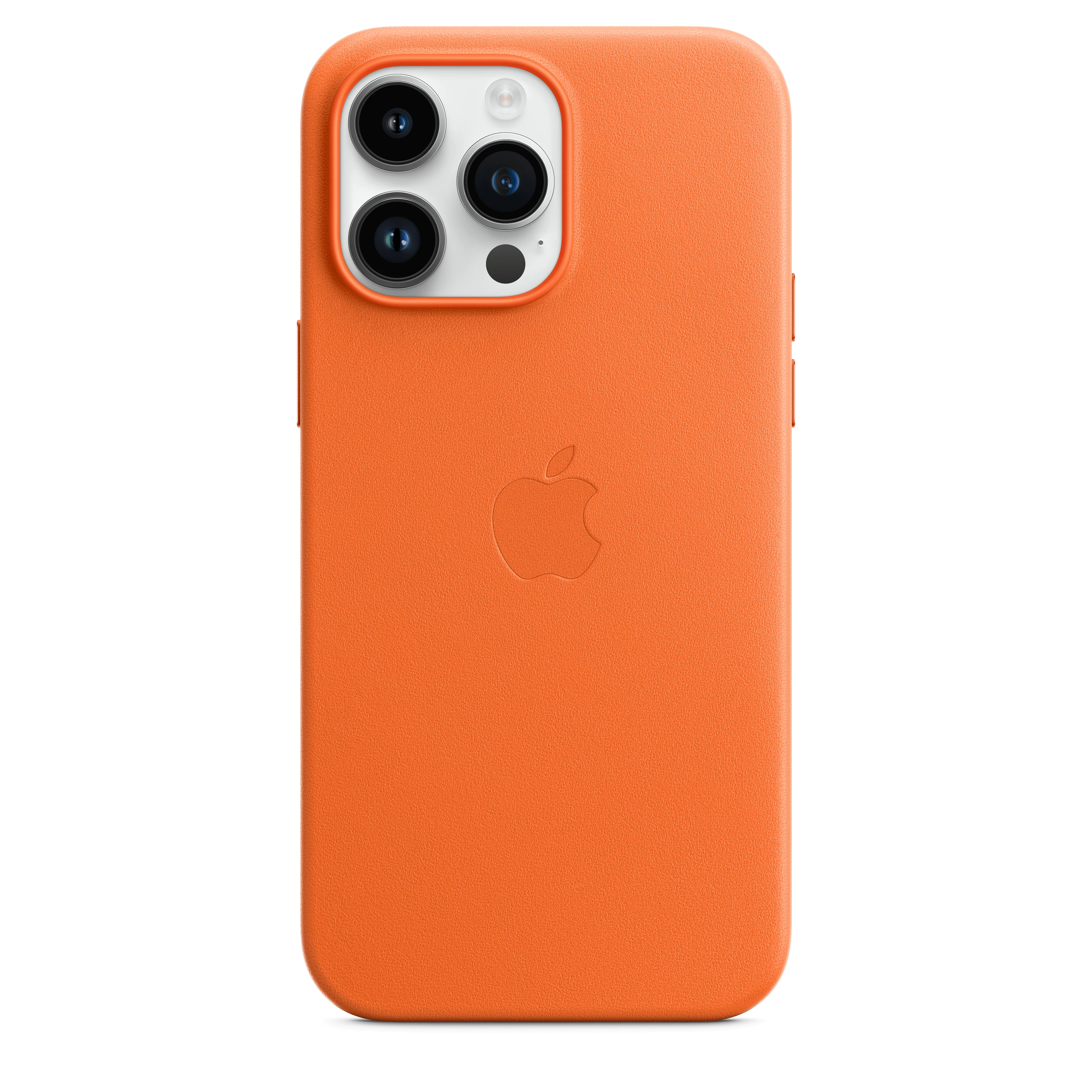 iPhone 14 Pro Max Leather Case with MagSafe - Orange - Image 3