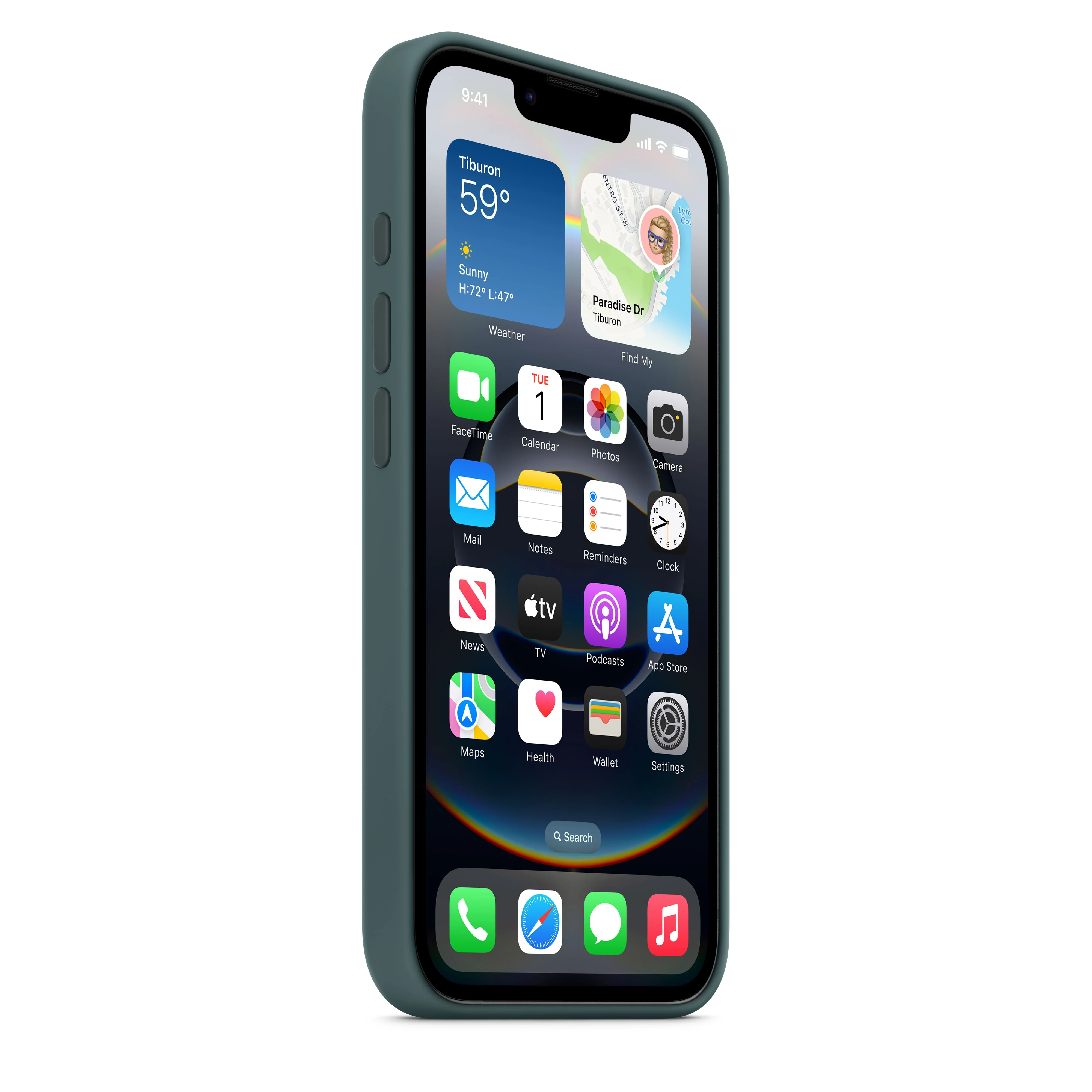iPhone 16e Silicone Case  Lake Green - Image 3