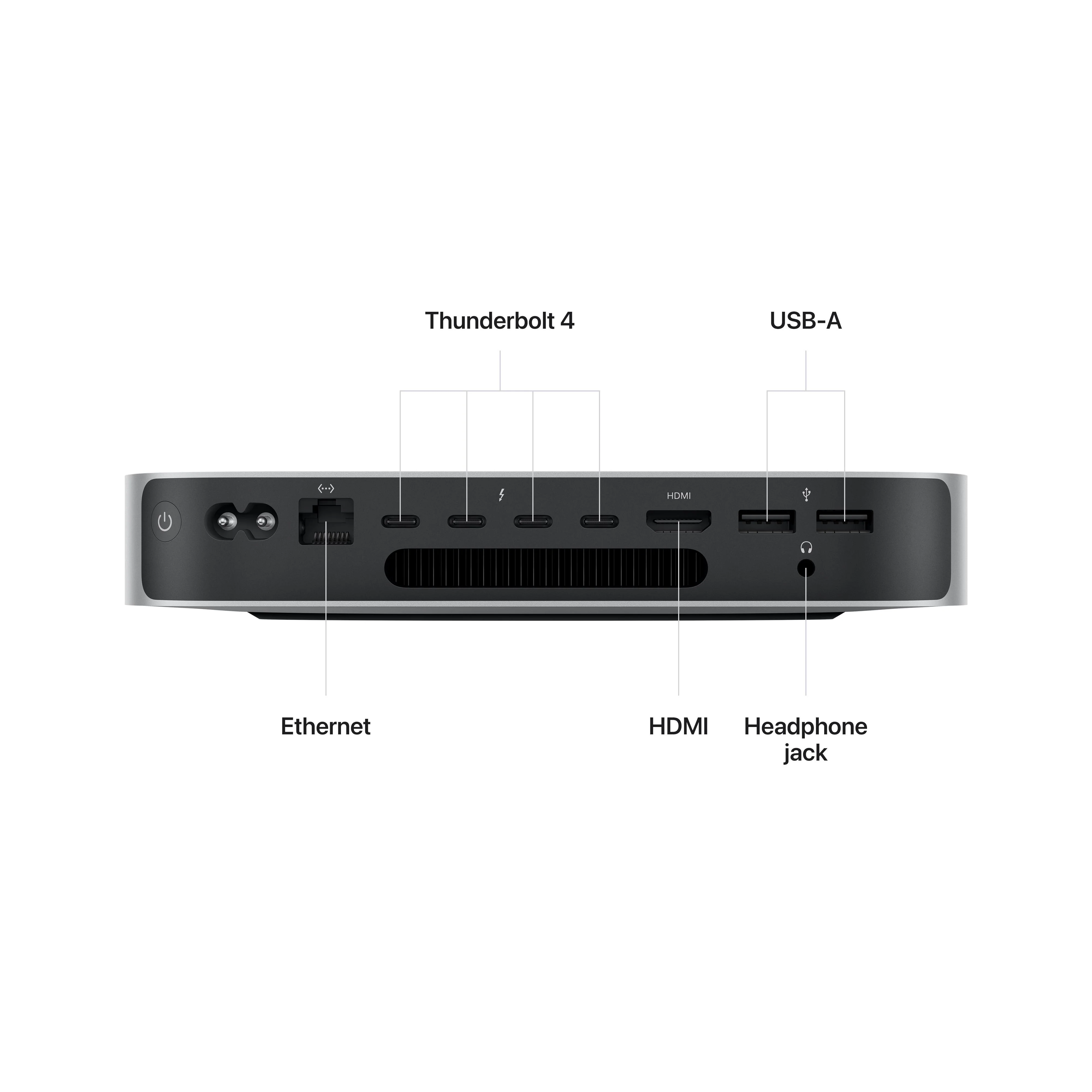 Mac mini: Apple M2 Pro chip with 10? core CPU and 16? core GPU, 512GB SSD - Silver - Image 3