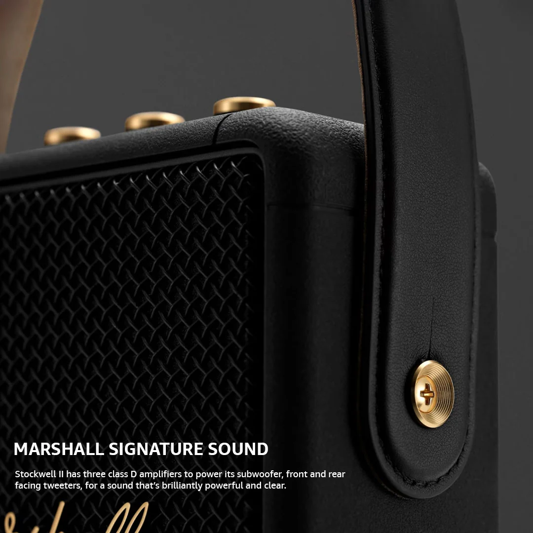 MARSHALL STOCKWELL II portable BT speaker Black & Brass - Image 3