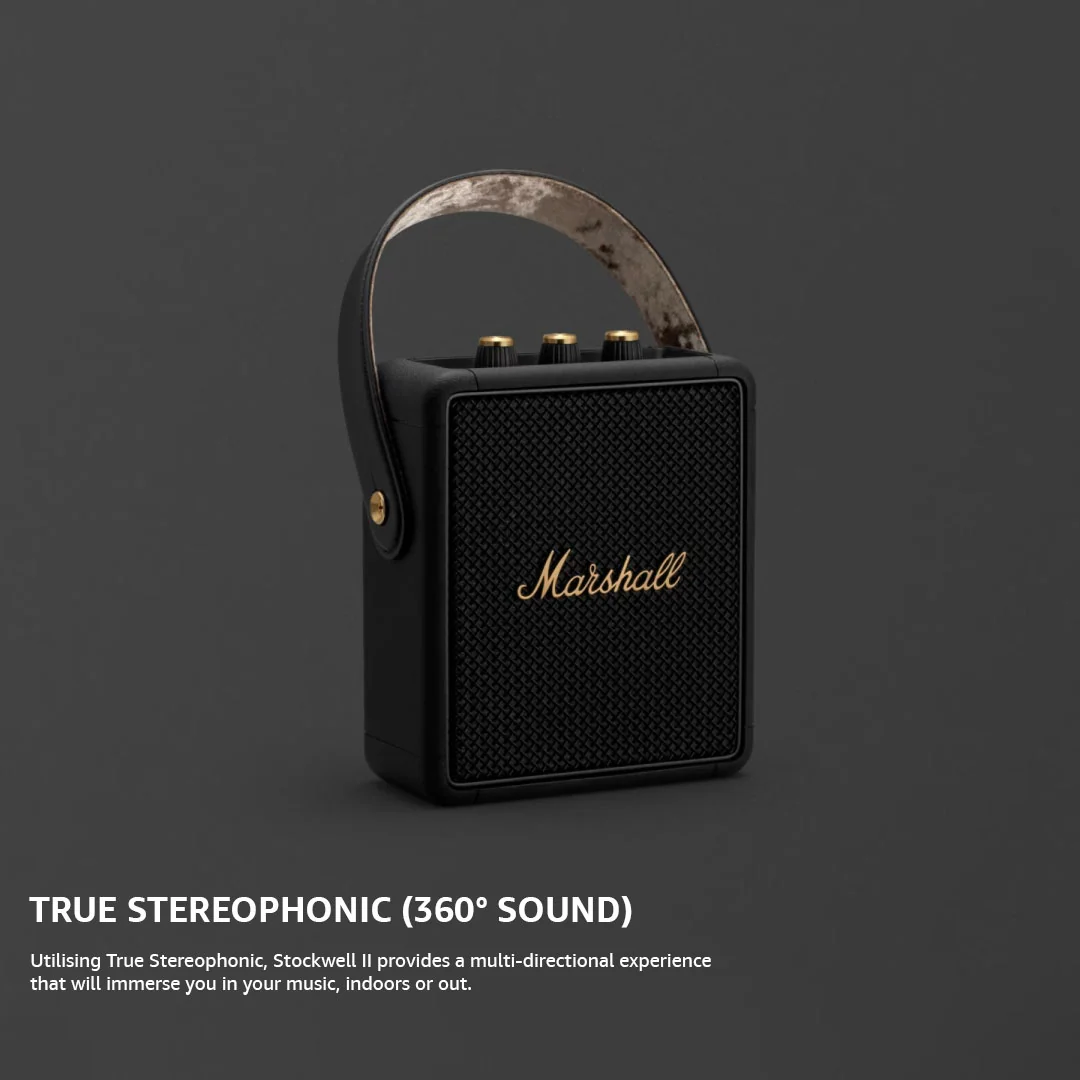 MARSHALL STOCKWELL II portable BT speaker Black & Brass - Image 4